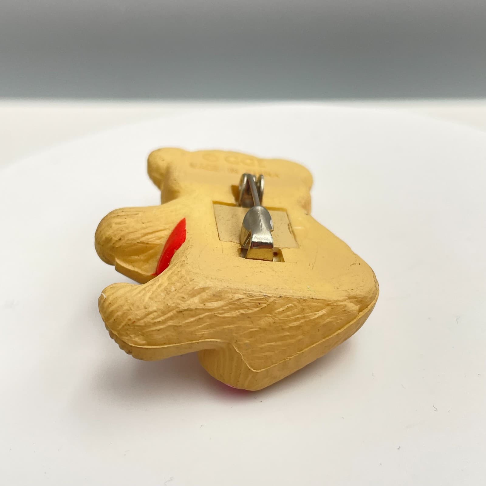 Vintage 90s GGI Valentine Teddy Bear Brooch Pin Red Shirt Love Letter Pink Heart - Thumbnail 5