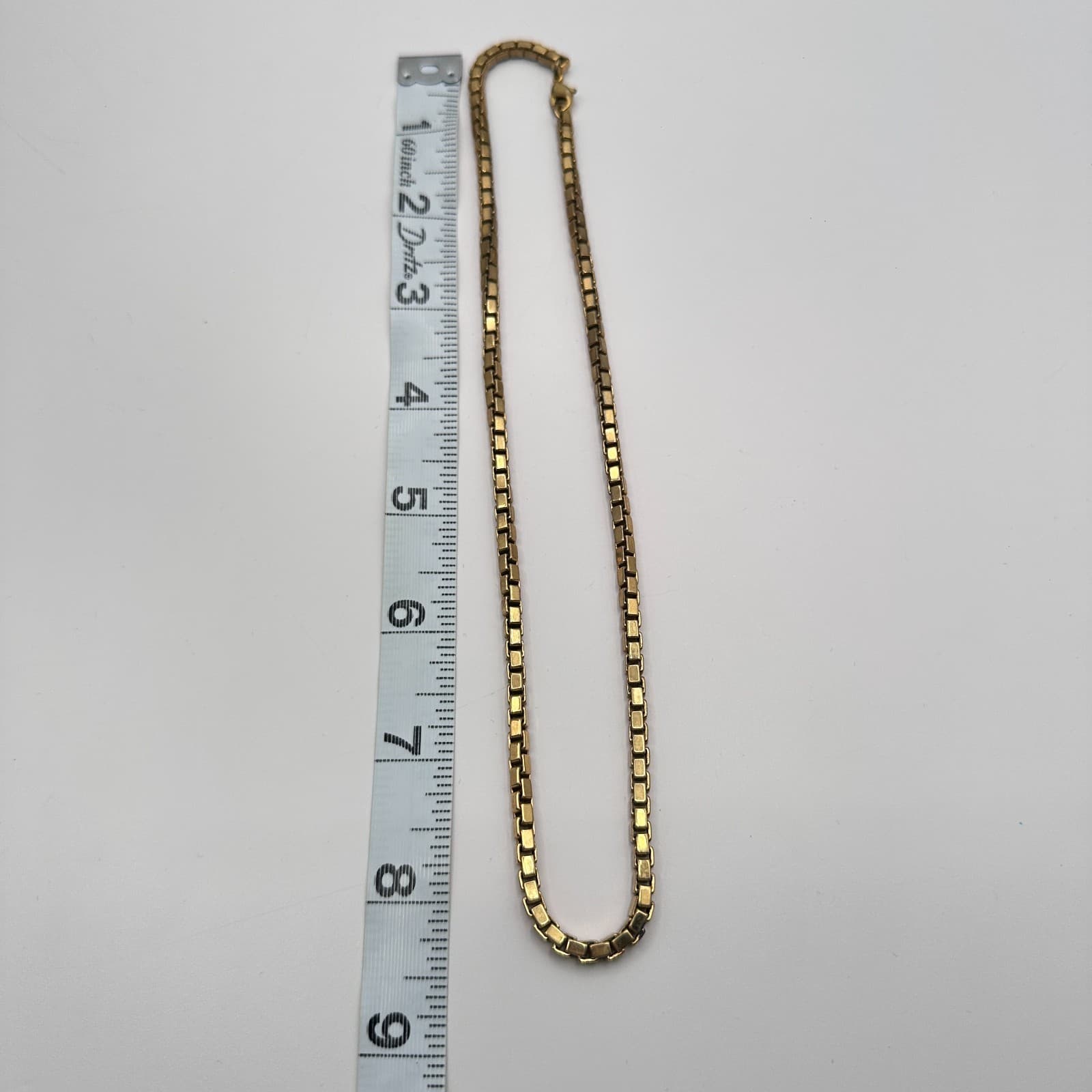 Vintage Y2K Gold Tone Box Link Chain Necklace Women's Classic Fashion Jewelry - Thumbnail 7