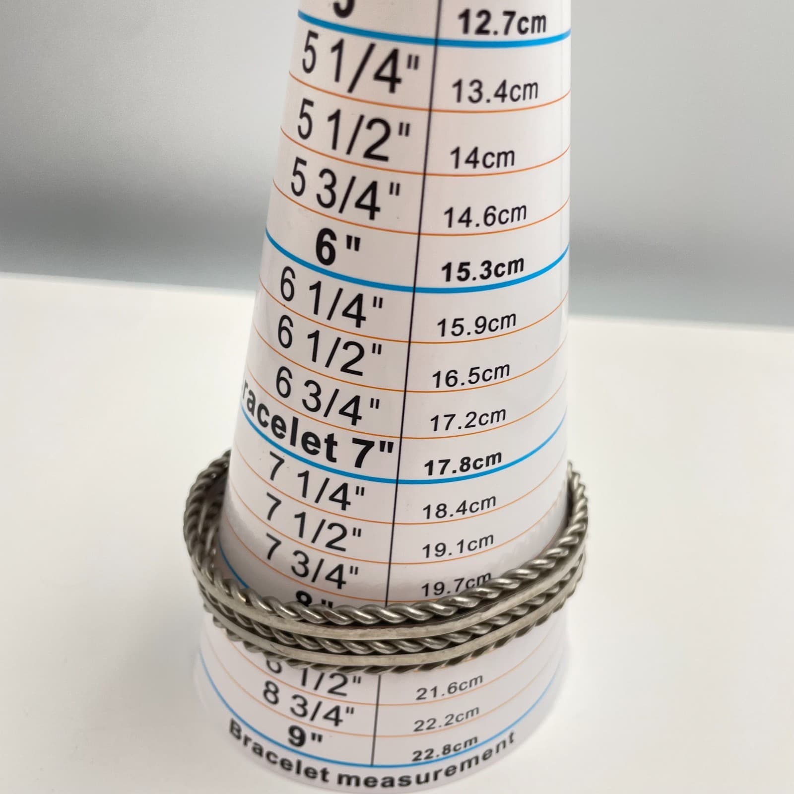 Vintage 90s Silver Tone Twisted Cable Cuff Bracelet Boho Minimalist Jewelry - Thumbnail 8