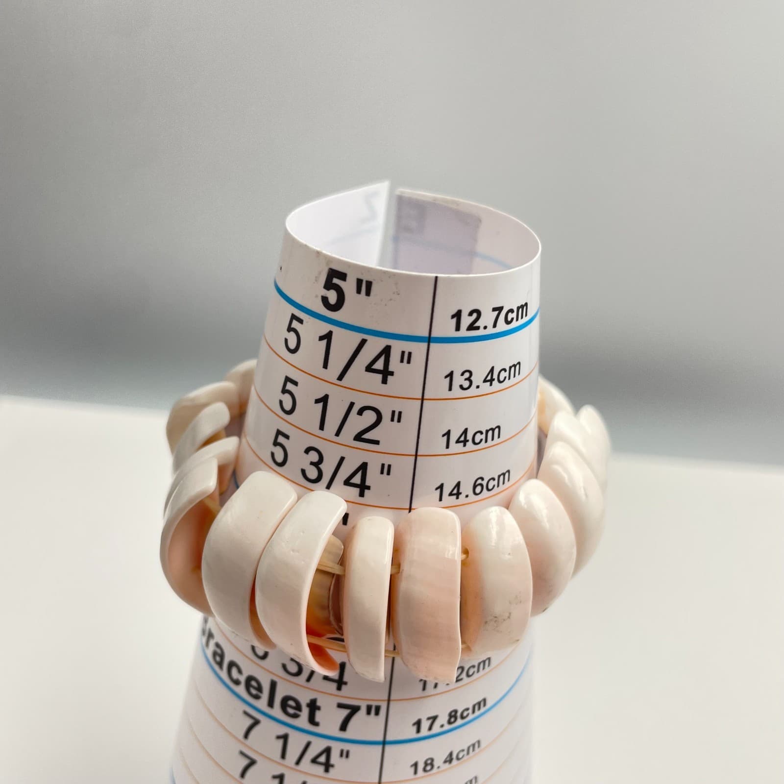 Vintage 90s White Shell Stretch Bracelet Boho Chunky Coastal Statement Jewelry - Thumbnail 10