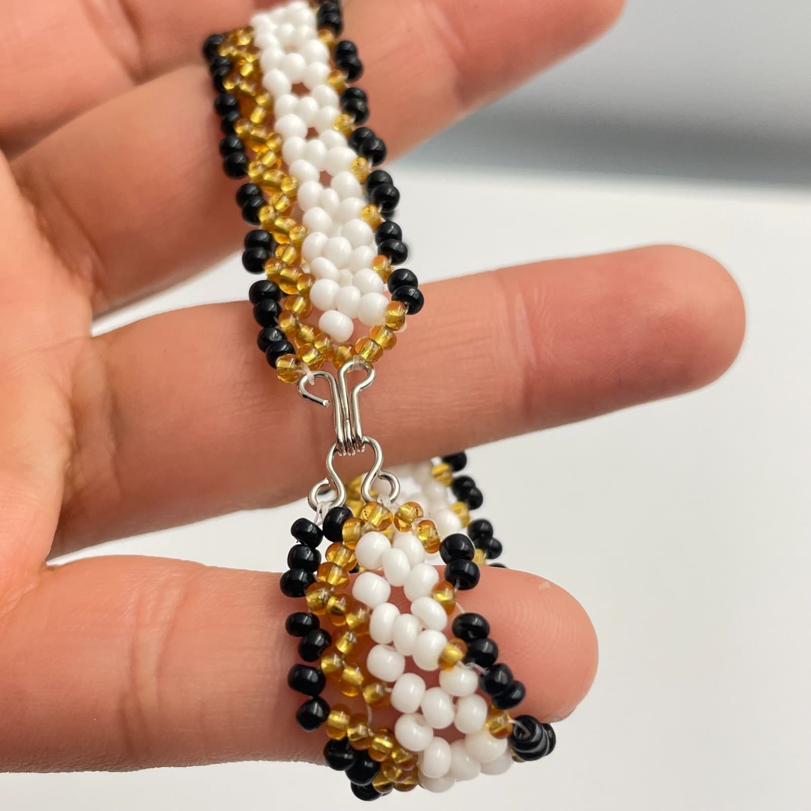 Vintage Y2K Seed Beaded Hand Bracelet Boho Women's Classic Fashion Jewelry - Thumbnail 5