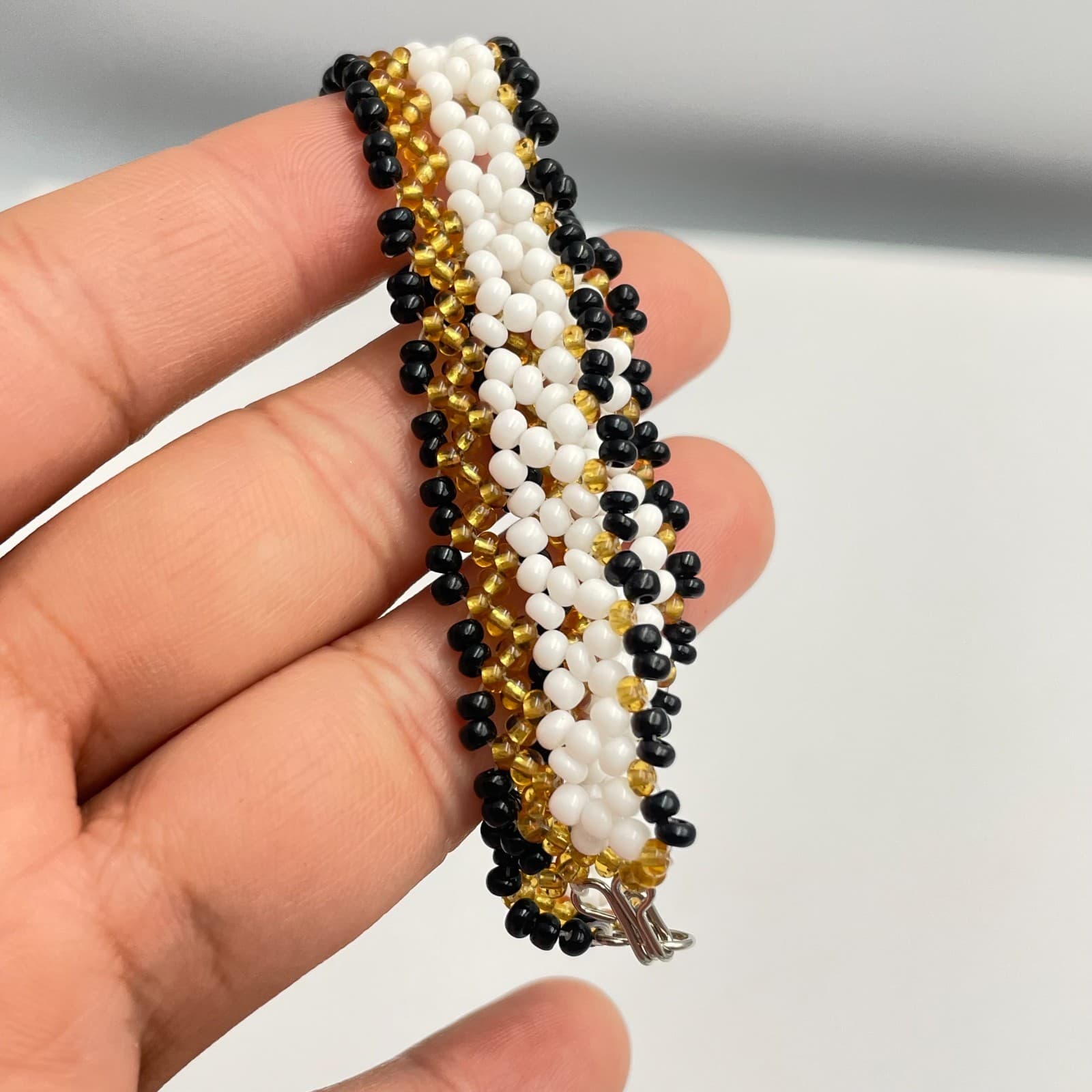 Vintage Y2K Seed Beaded Hand Bracelet Boho Women's Classic Fashion Jewelry - Thumbnail 4