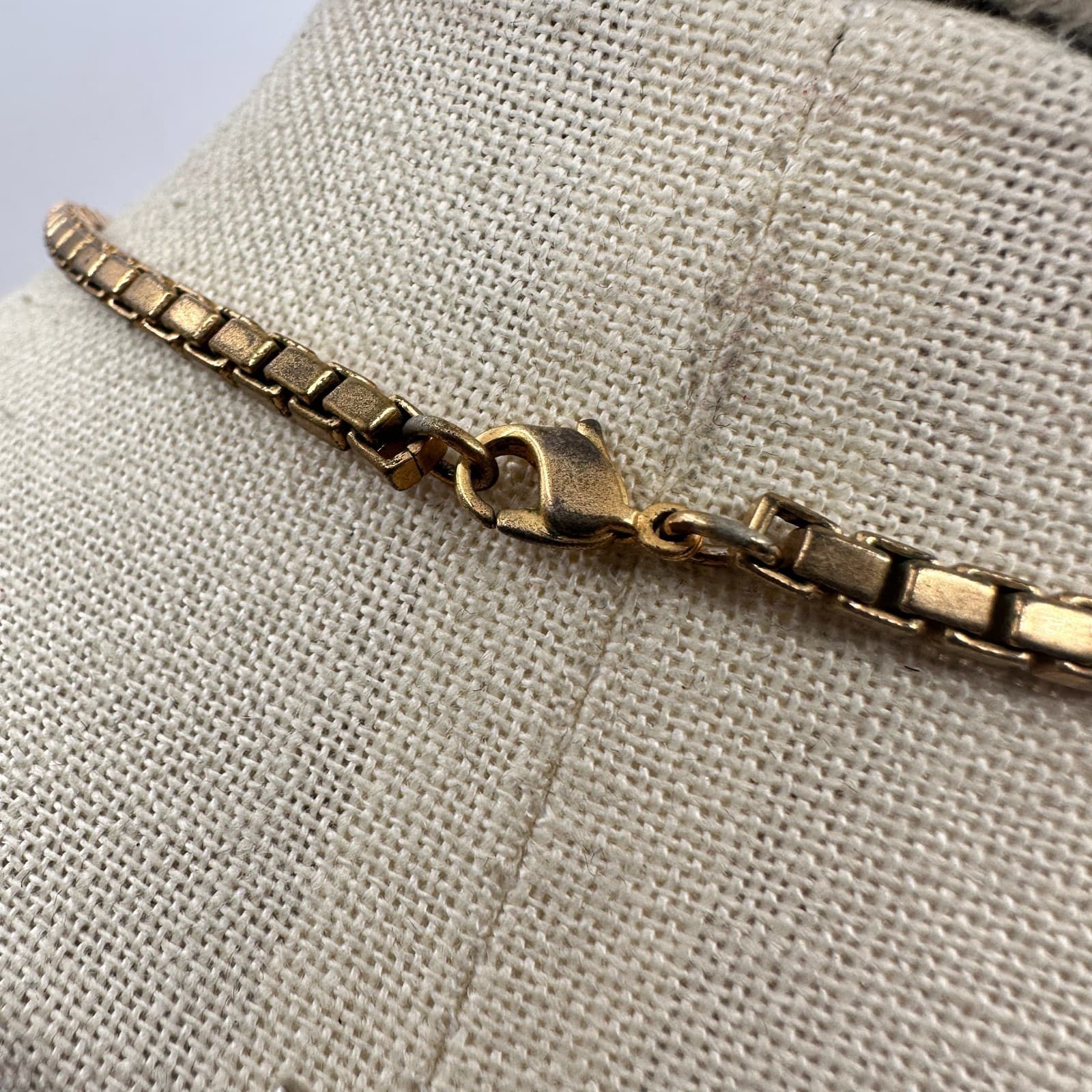 Vintage Y2K Gold Tone Box Link Chain Necklace Women's Classic Fashion Jewelry - Thumbnail 5