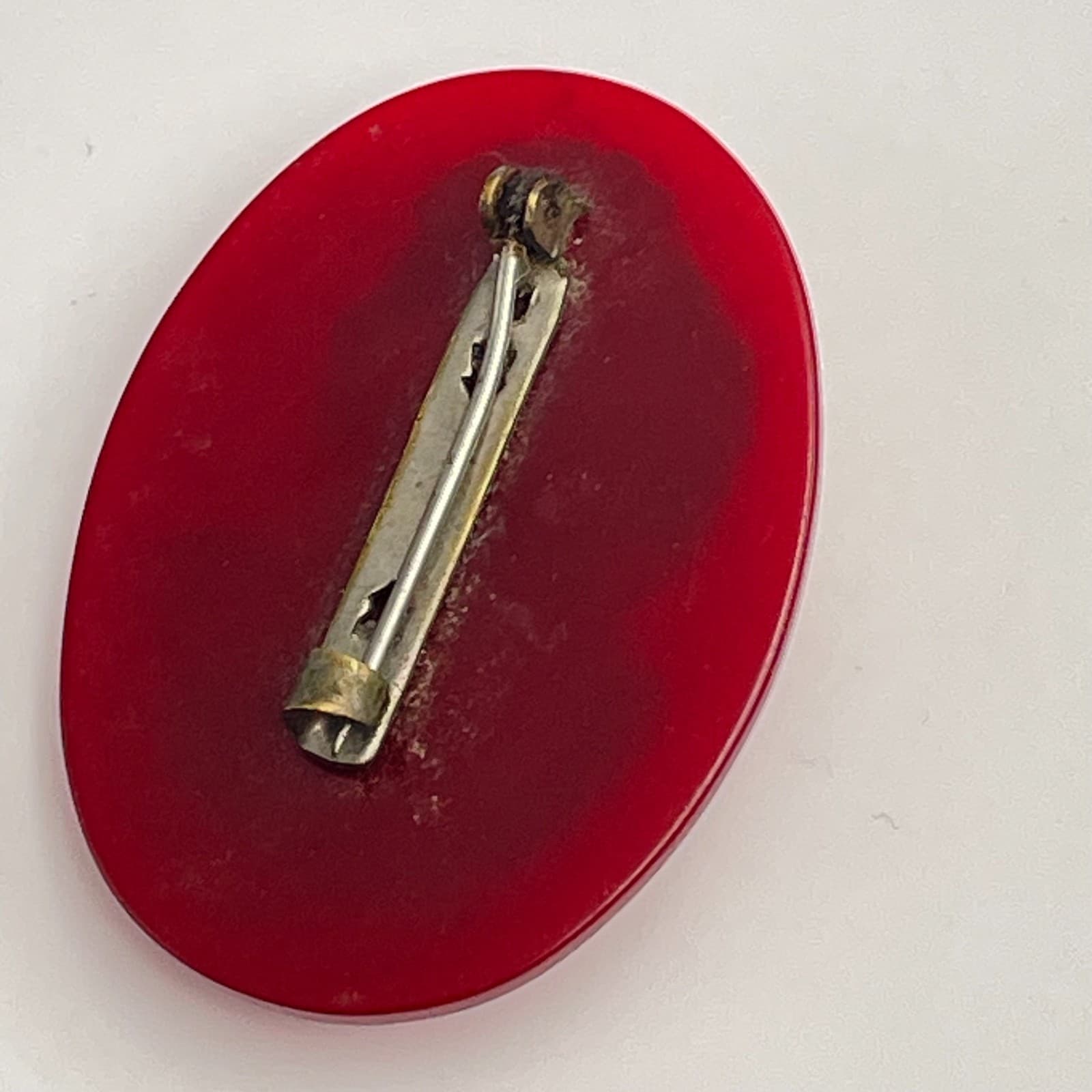 Vintage 80s Cream Cameo Brooch Pin Maiden Portrait Victorian Women's Jewelry - Thumbnail 6