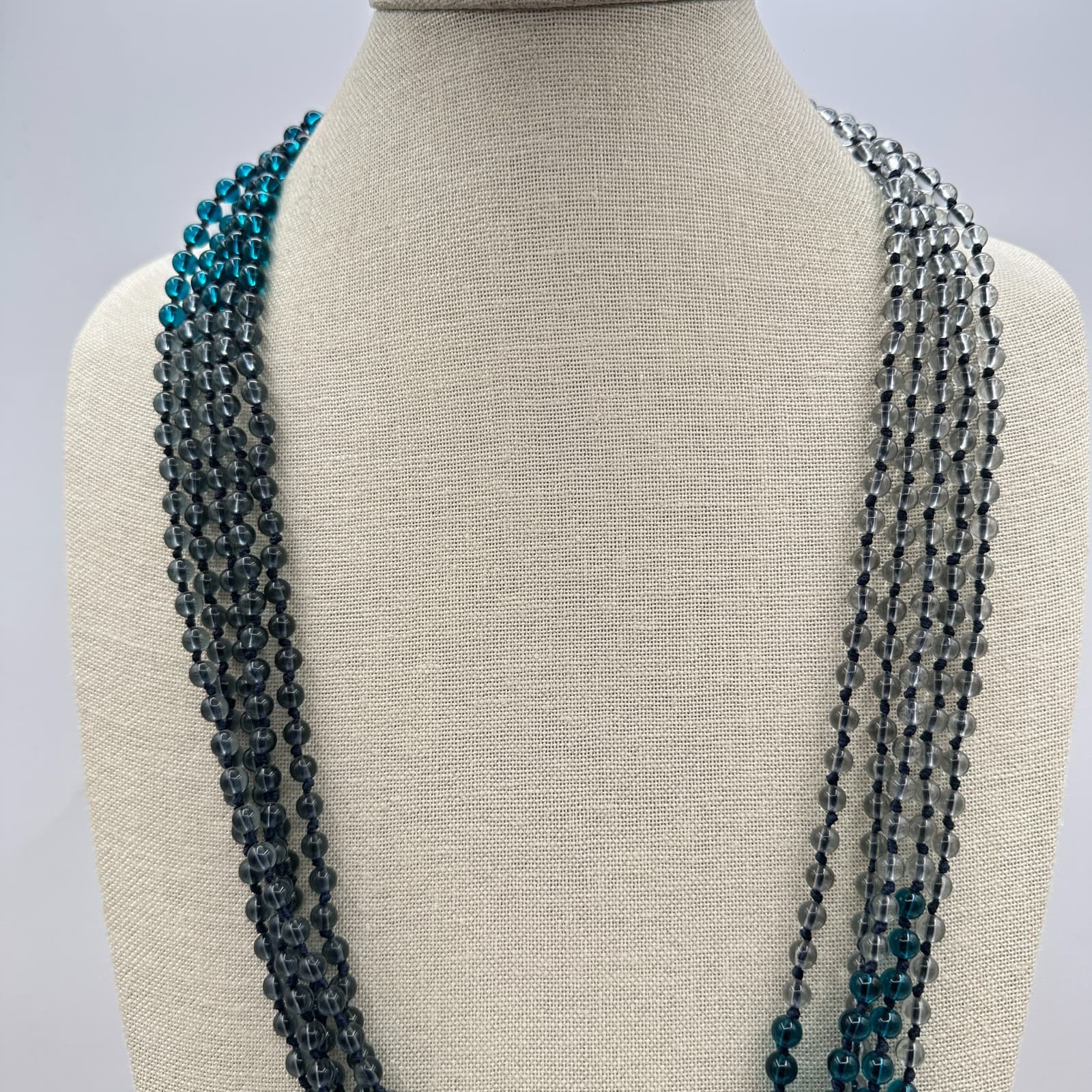 Vintage Y2K Multi Strand Beaded Necklace Statement Women's Classic Jewelry - Thumbnail 5