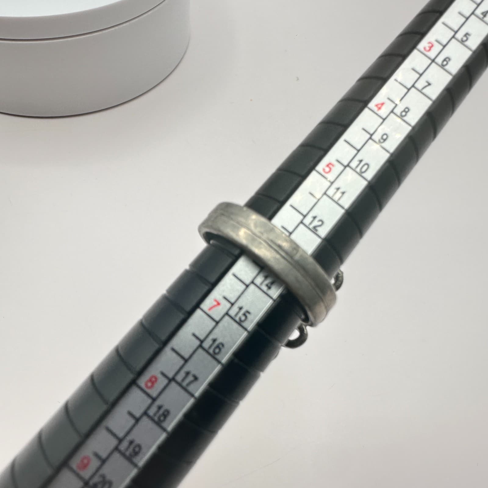 Vintage 90s Oxidized Silver Tone Openwork Floral Statement Ring Band Jewelry - Thumbnail 8