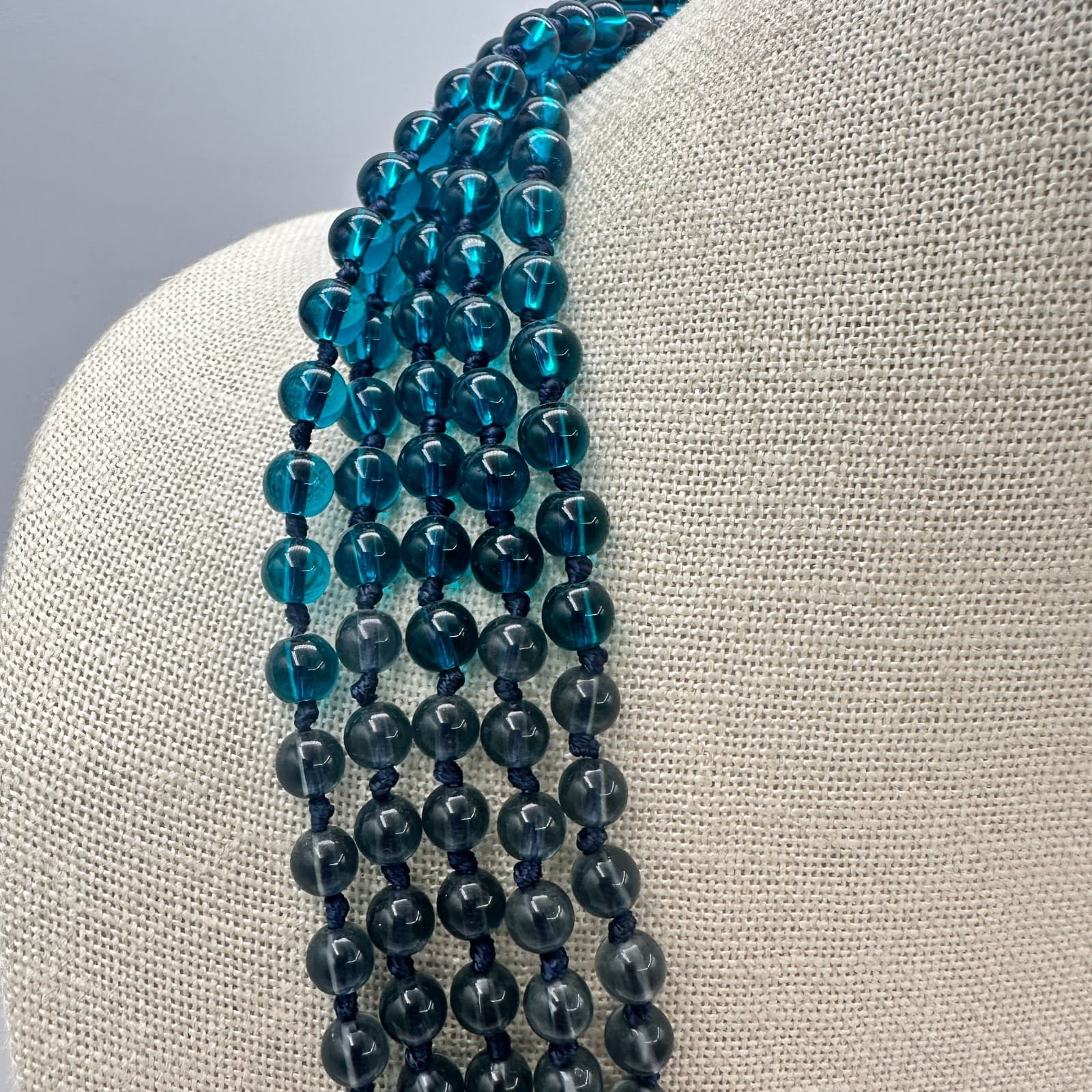 Vintage Y2K Multi Strand Beaded Necklace Statement Women's Classic Jewelry - Thumbnail 6