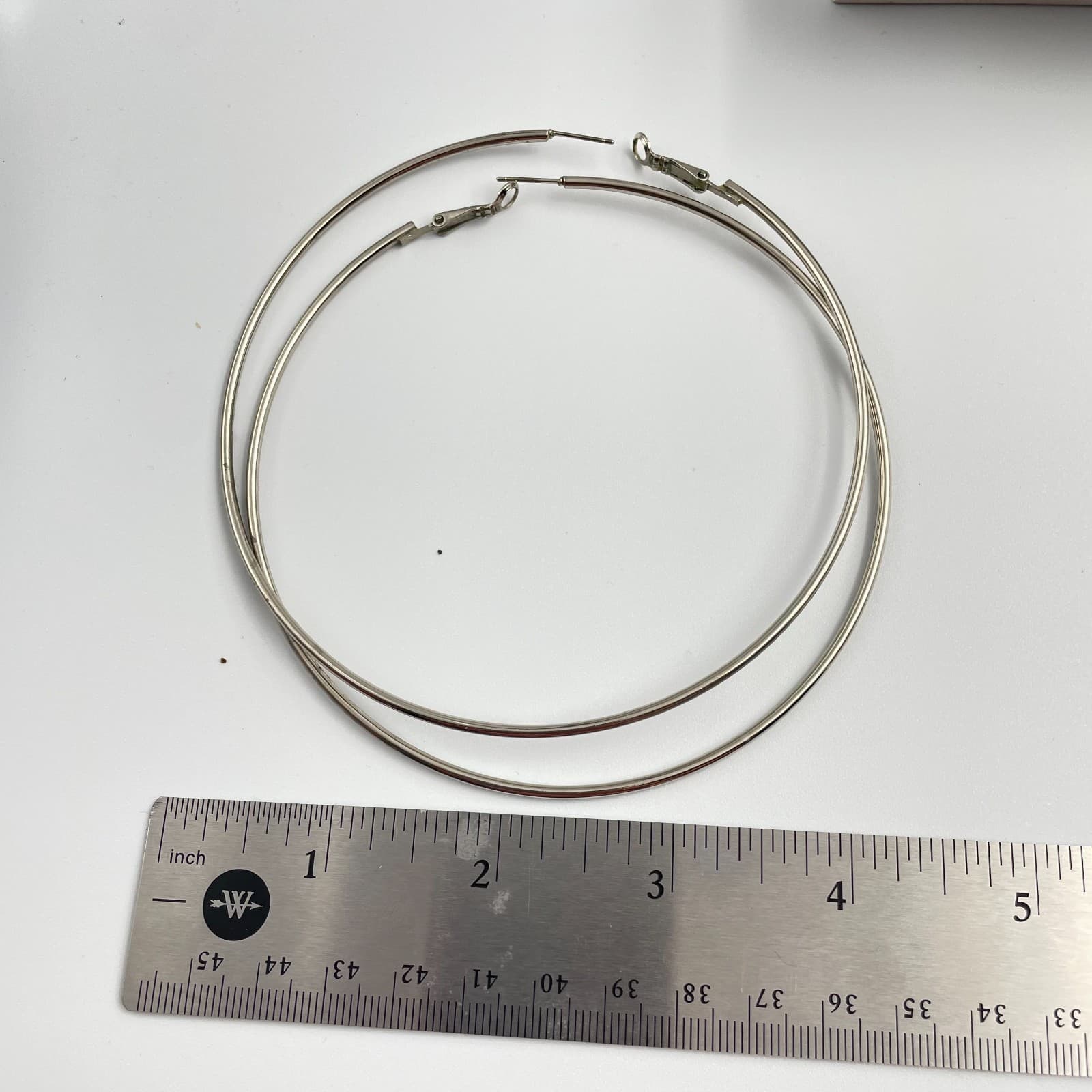 Vintage Y2K Gold/Silver Tone Huge Hoop Earrings Set 2 Pairs Fashion Jewelry - Thumbnail 8