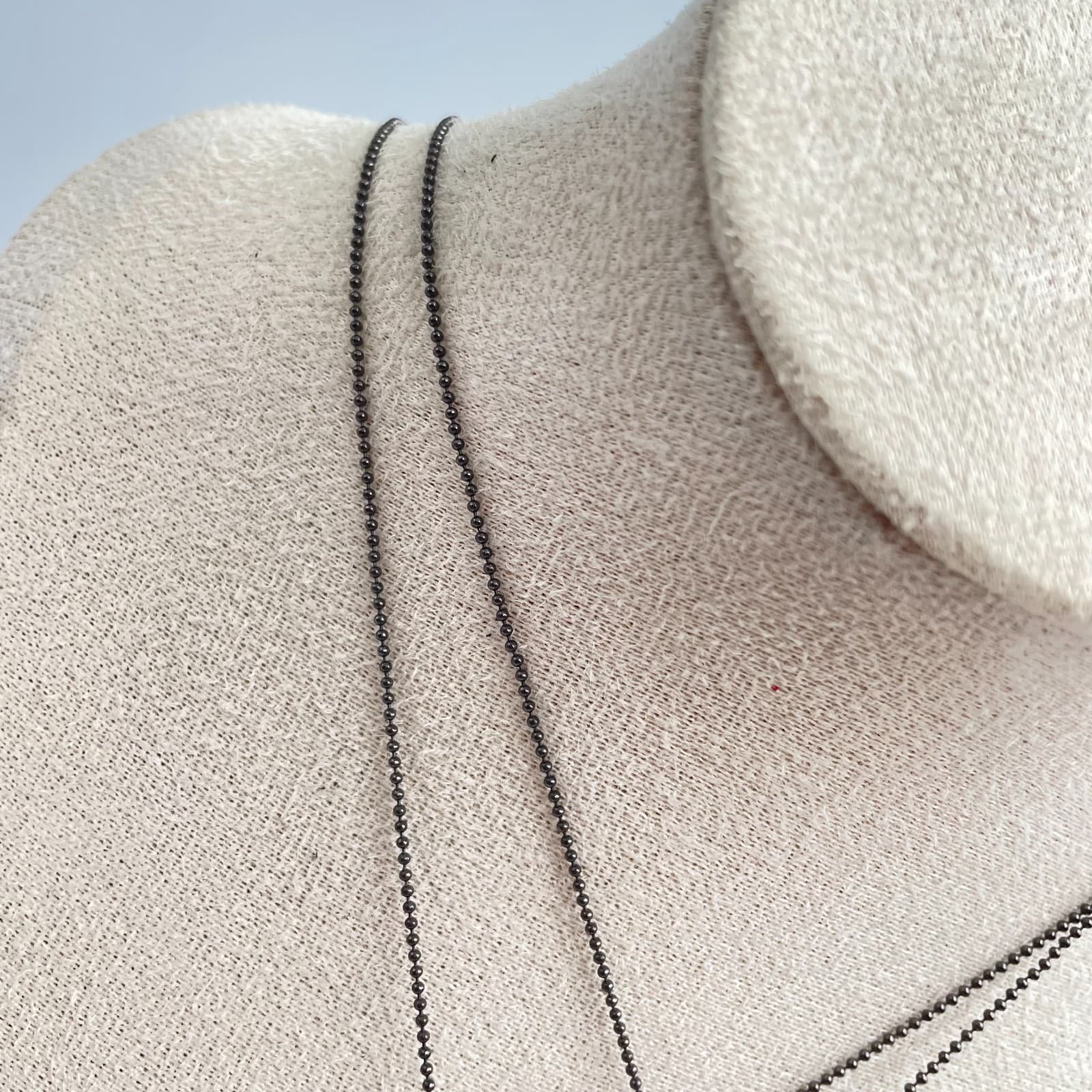 Vintage Y2K Gunmetal Double Layer Spike Rhinestone Horn Pendant Necklace Jewelry - Thumbnail 5