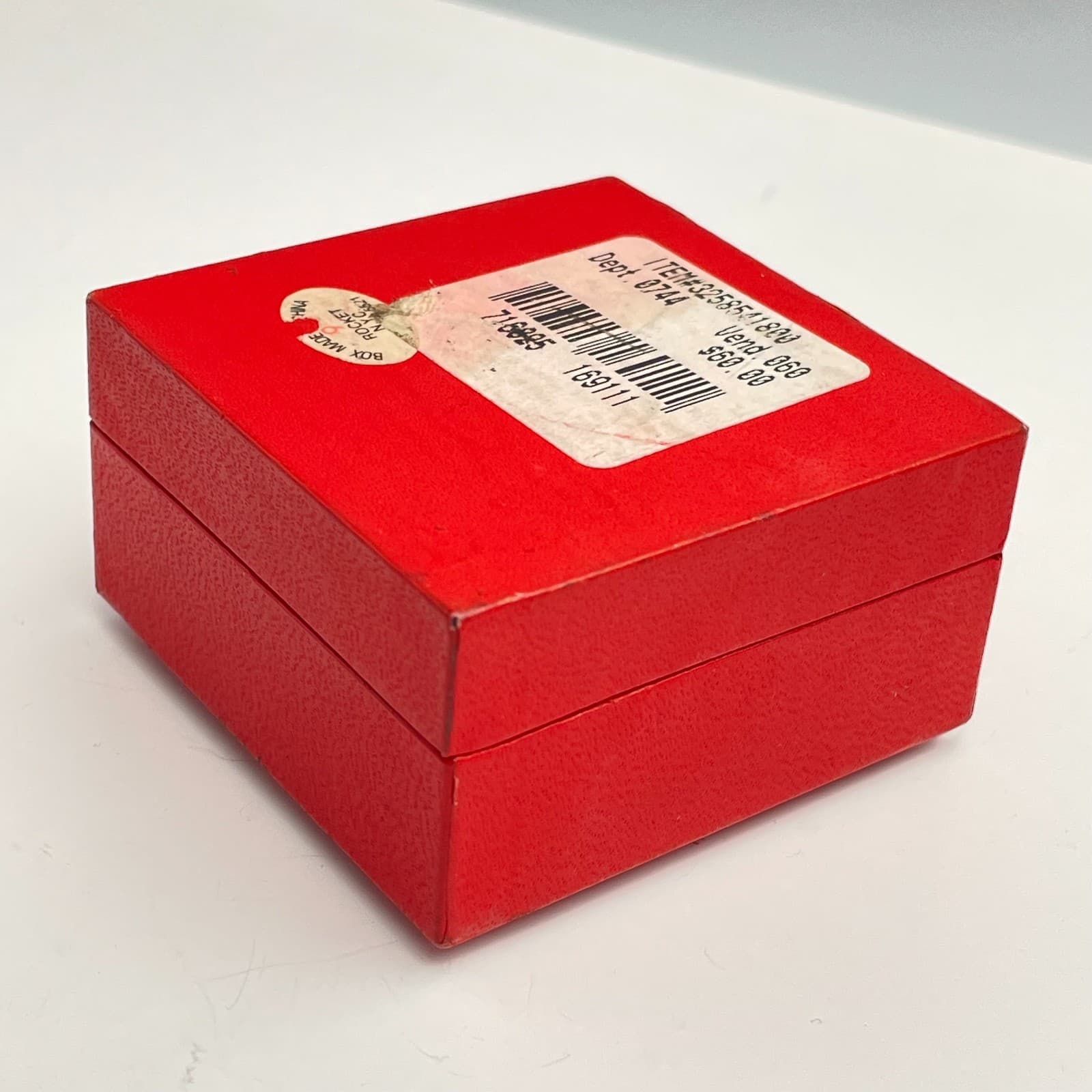 Vintage 80s Macy's Empty Red Gift Box Gold over Silver Tone Replacement Jewelry - Thumbnail 7