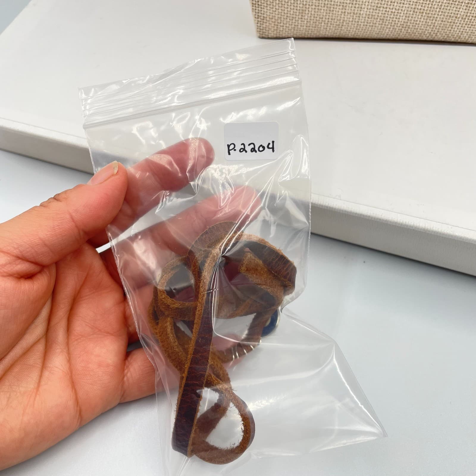 VTG Evil Eye Leather Cord Necklace Blue Protection Amulet Boho Nazar Wire Wrap - Thumbnail 8