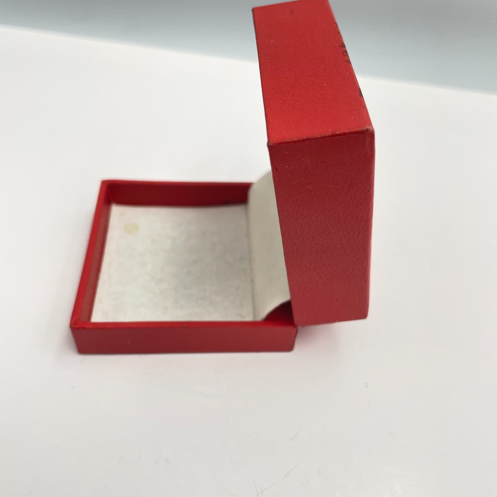 Vintage 80s Macy's Empty Red Gift Box Gold over Silver Tone Replacement Jewelry - Thumbnail 2