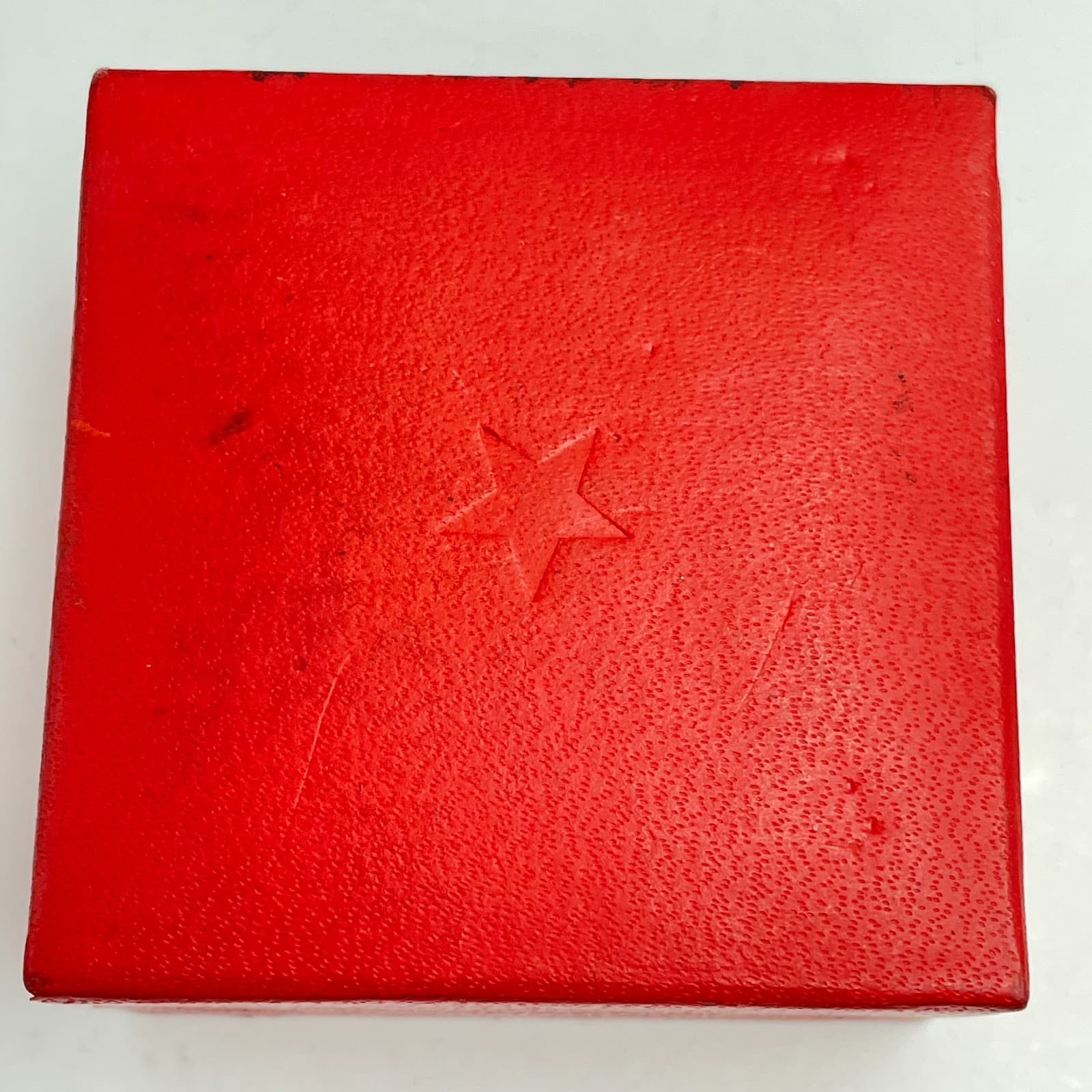 Vintage 80s Macy's Empty Red Gift Box Gold over Silver Tone Replacement Jewelry - Thumbnail 4