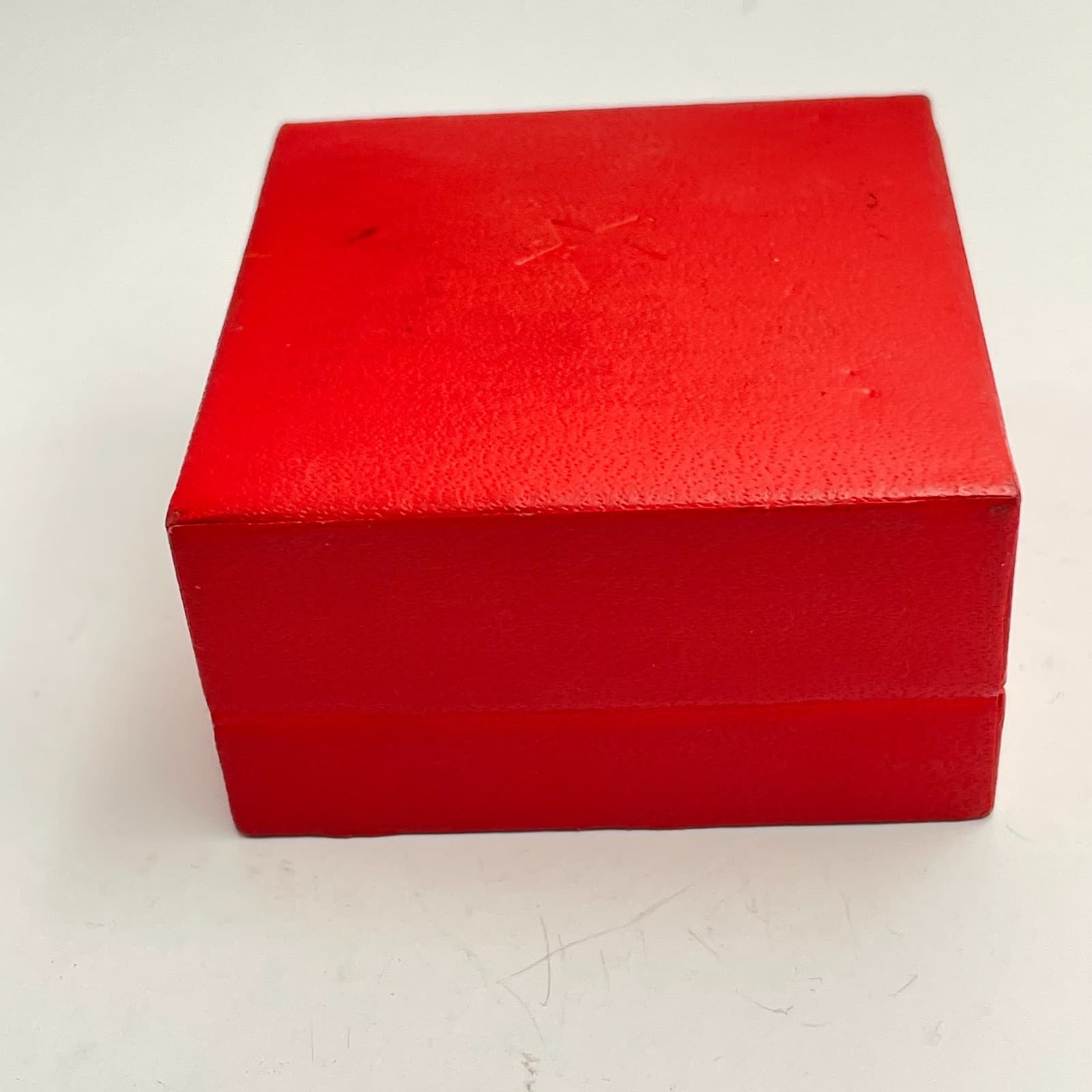 Vintage 80s Macy's Empty Red Gift Box Gold over Silver Tone Replacement Jewelry - Thumbnail 5
