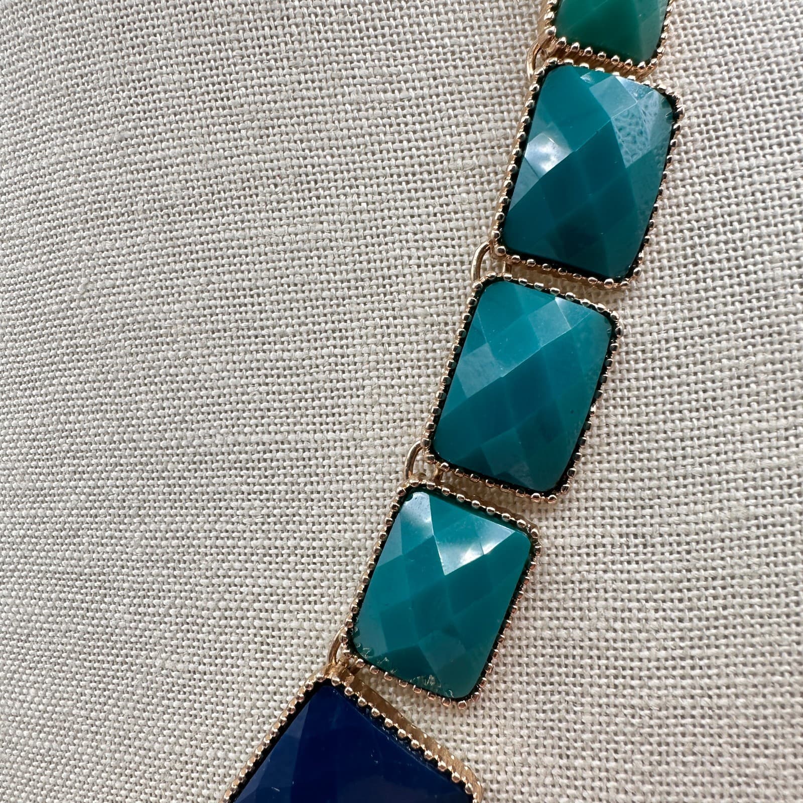 Vintage 90s Gold tone Bib Necklace Statement Boho Women's Classic Jewelry - Thumbnail 5