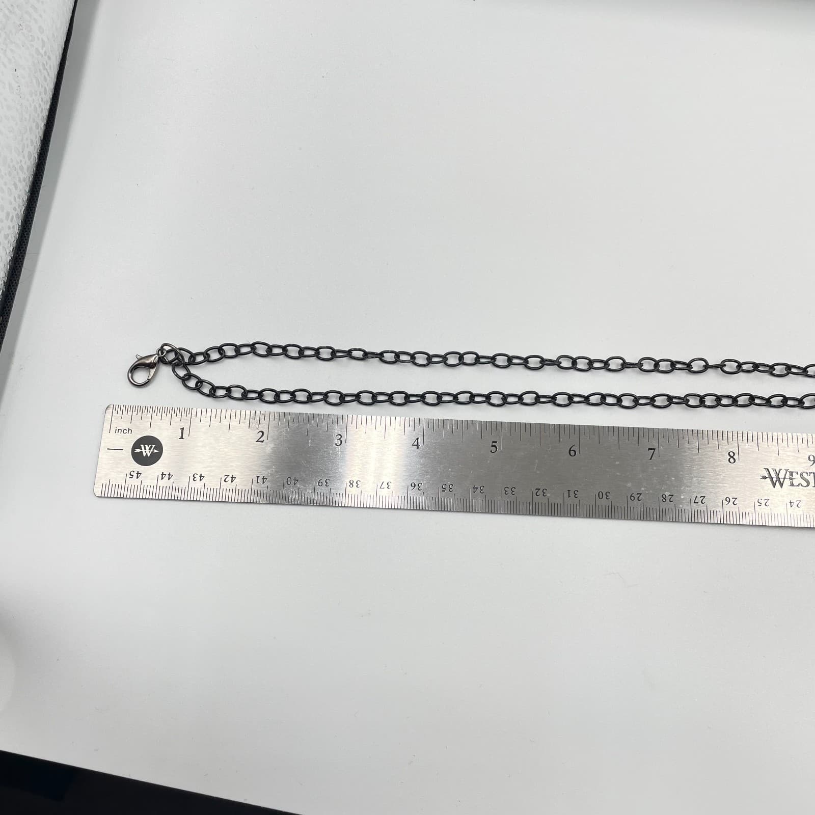 VTG Black Tassel Statement Necklace Beaded Multi Chain Fringe Lariat Boho Goth - Thumbnail 7