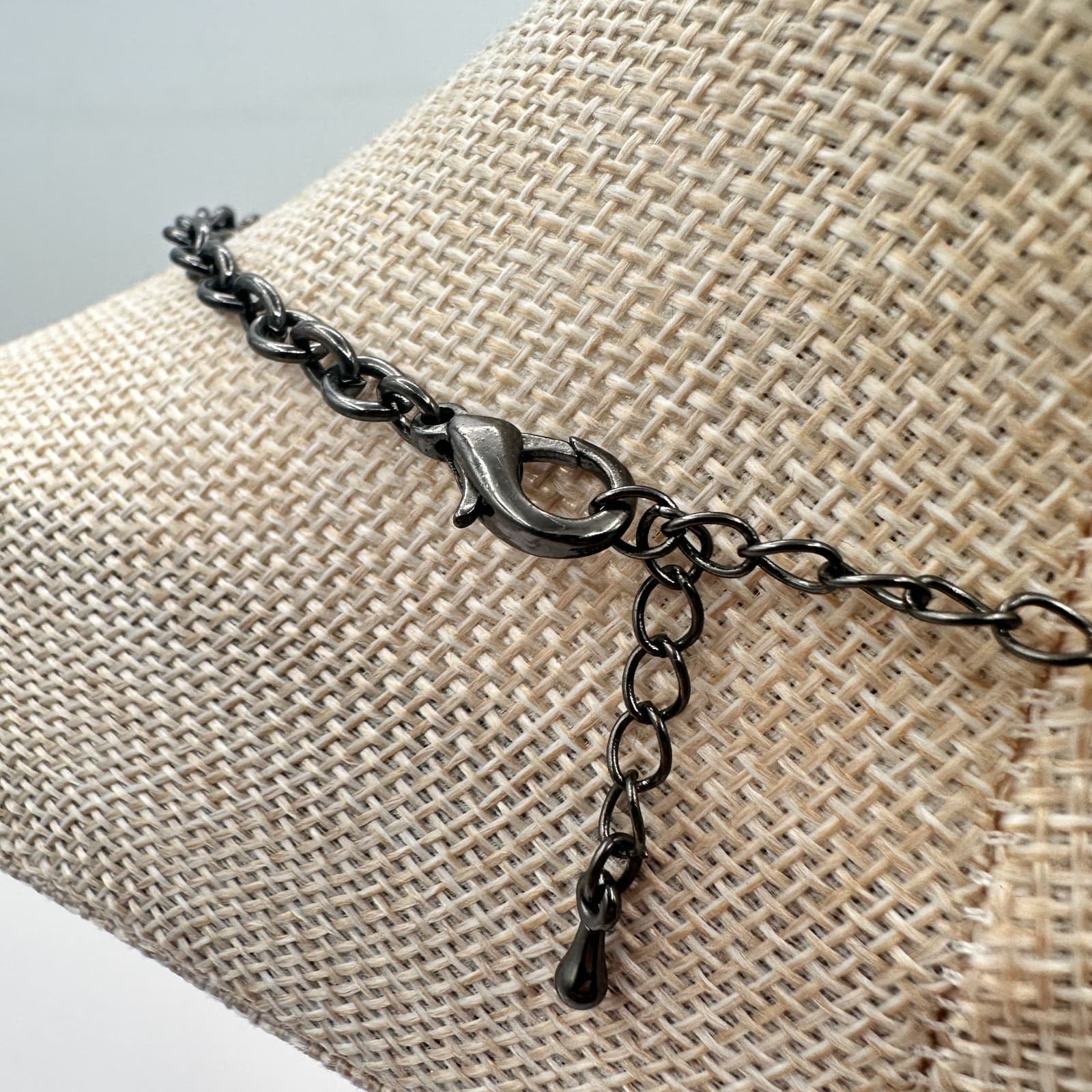 Vintage Y2K White Black Faux Pearl Beaded Statement Necklace Classic Jewelry - Thumbnail 4