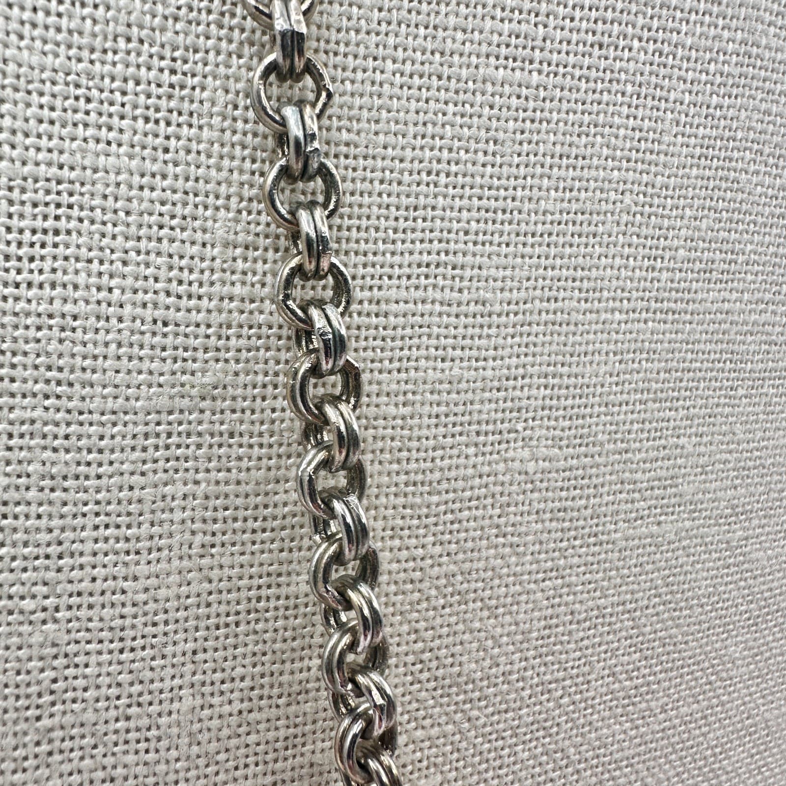 Vintage 80s Silver Tone Teal Beaded Chunky Necklace Statement Women's Jewelry - Thumbnail 6