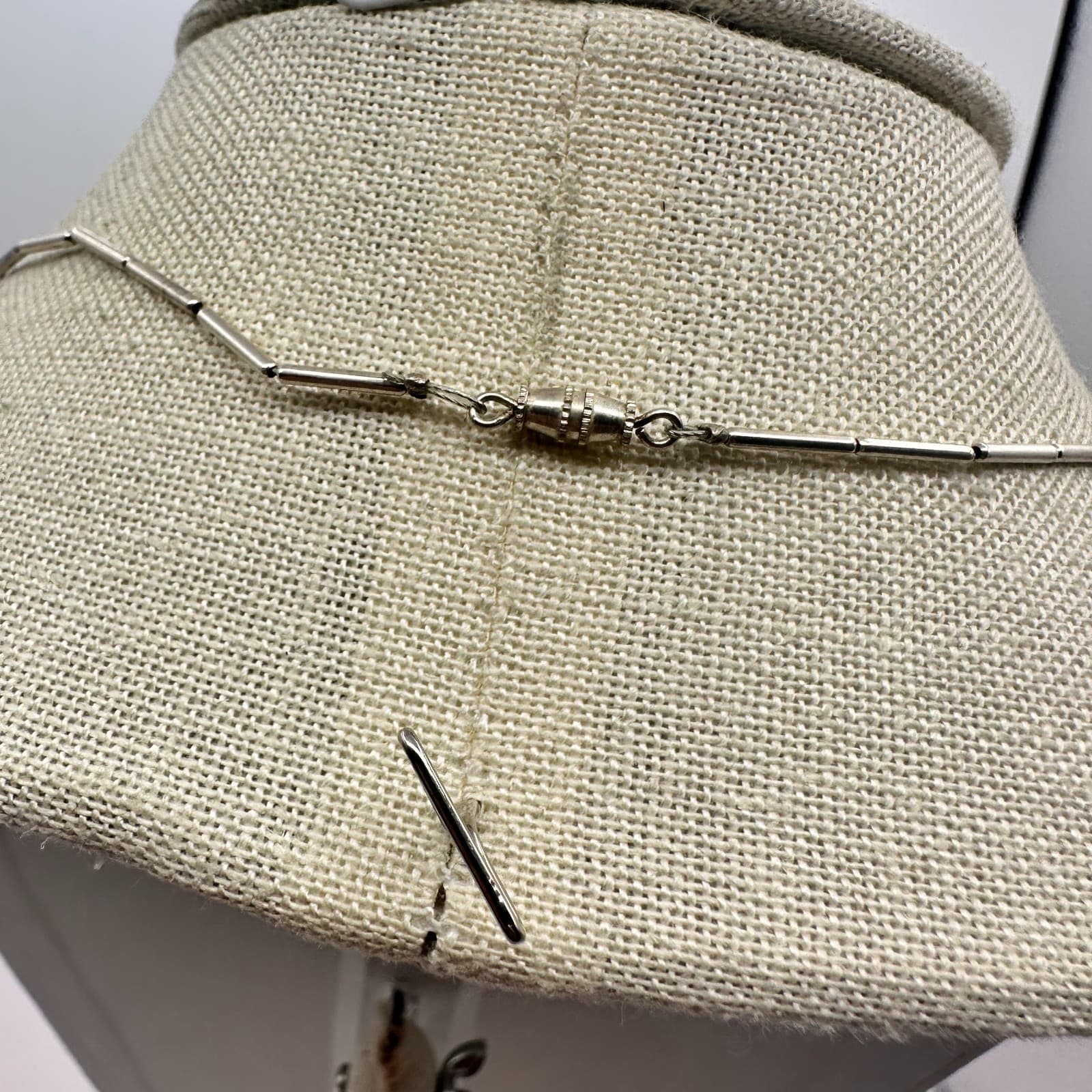 Vintage 80s Silver Tone Southwestern Unakite Green Aventurine Beaded Necklace - Thumbnail 4