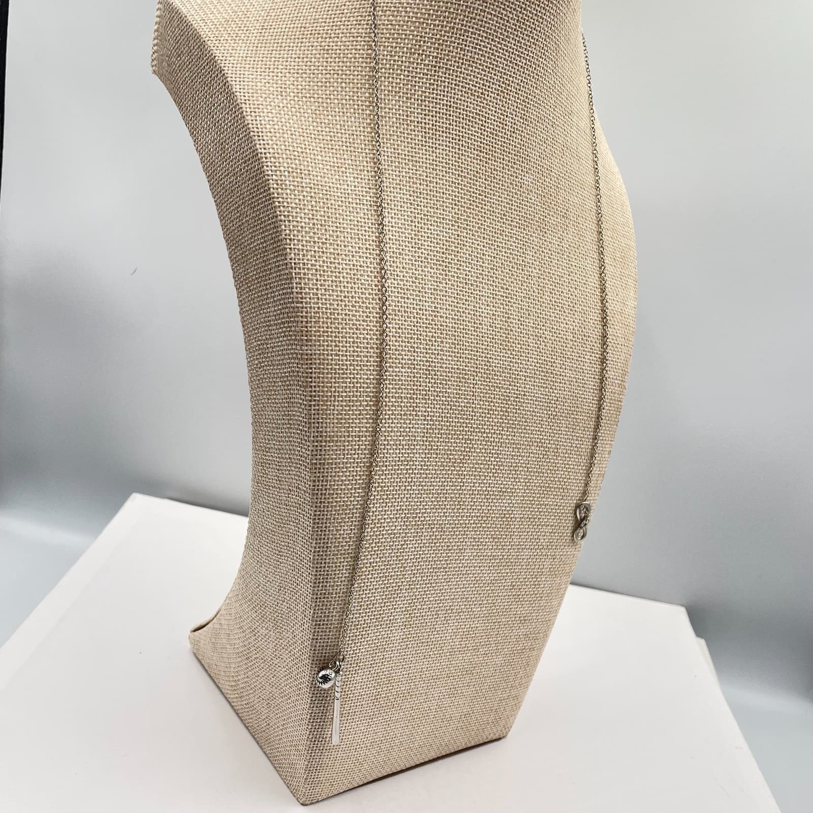 Baseball Forever Silver-Tone Round Chain Long Baseball Bat & Ball Charm Necklace - Thumbnail 5