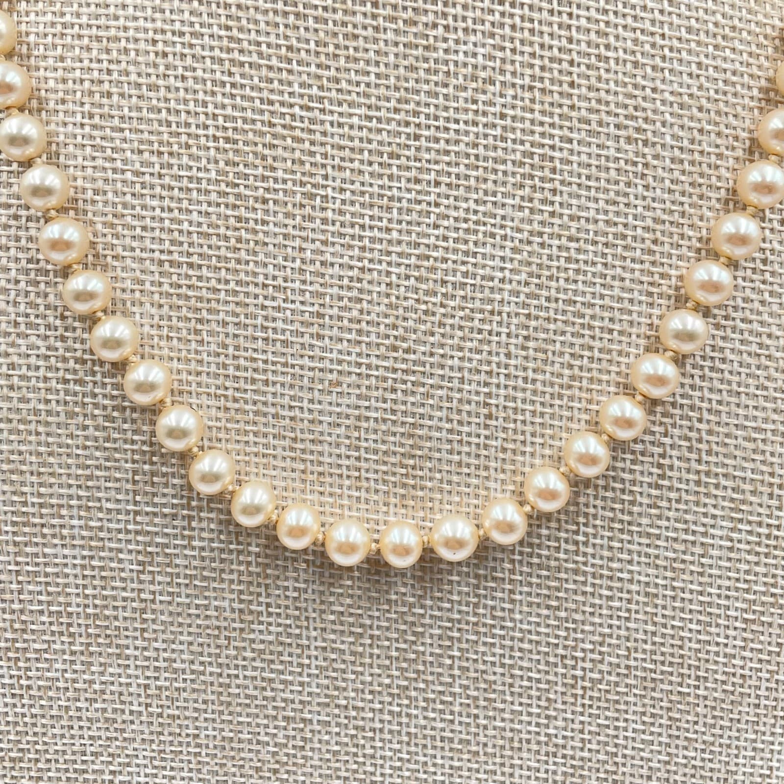Vintage Gold-Tone Classic Filigree Detail Mother Of Pearl Beaded Collar Necklace - Thumbnail 3