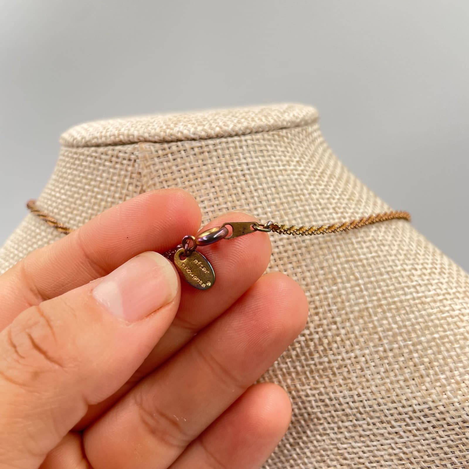 Afterthoughts Y2K Gold-Tone Multicolor Floral Enamel Coated Owl Pendant Necklace - Thumbnail 7