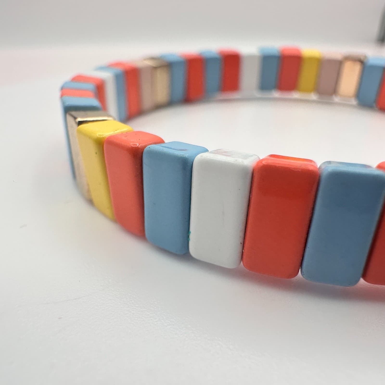 Vintage Y2K Gold Tone Beaded Bracelet Boho Women's Classic Fashion Jewelry - Thumbnail 4