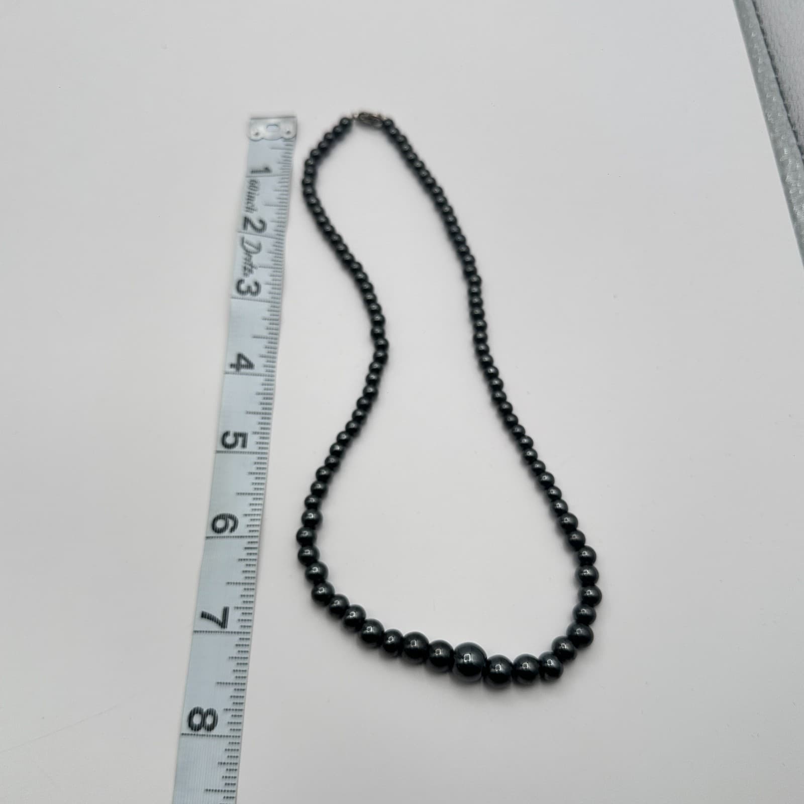 Vintage Y2K Black Beaded Necklace Minimalist Women's Classic Fashion Jewelry - Thumbnail 8