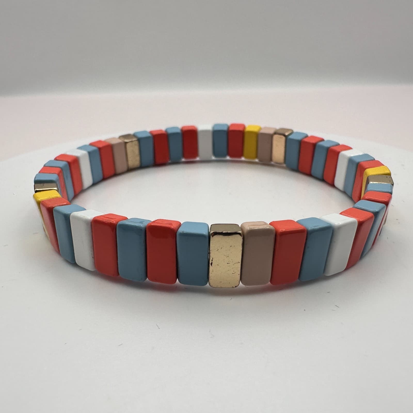 Vintage Y2K Gold Tone Beaded Bracelet Boho Women's Classic Fashion Jewelry - Thumbnail 3