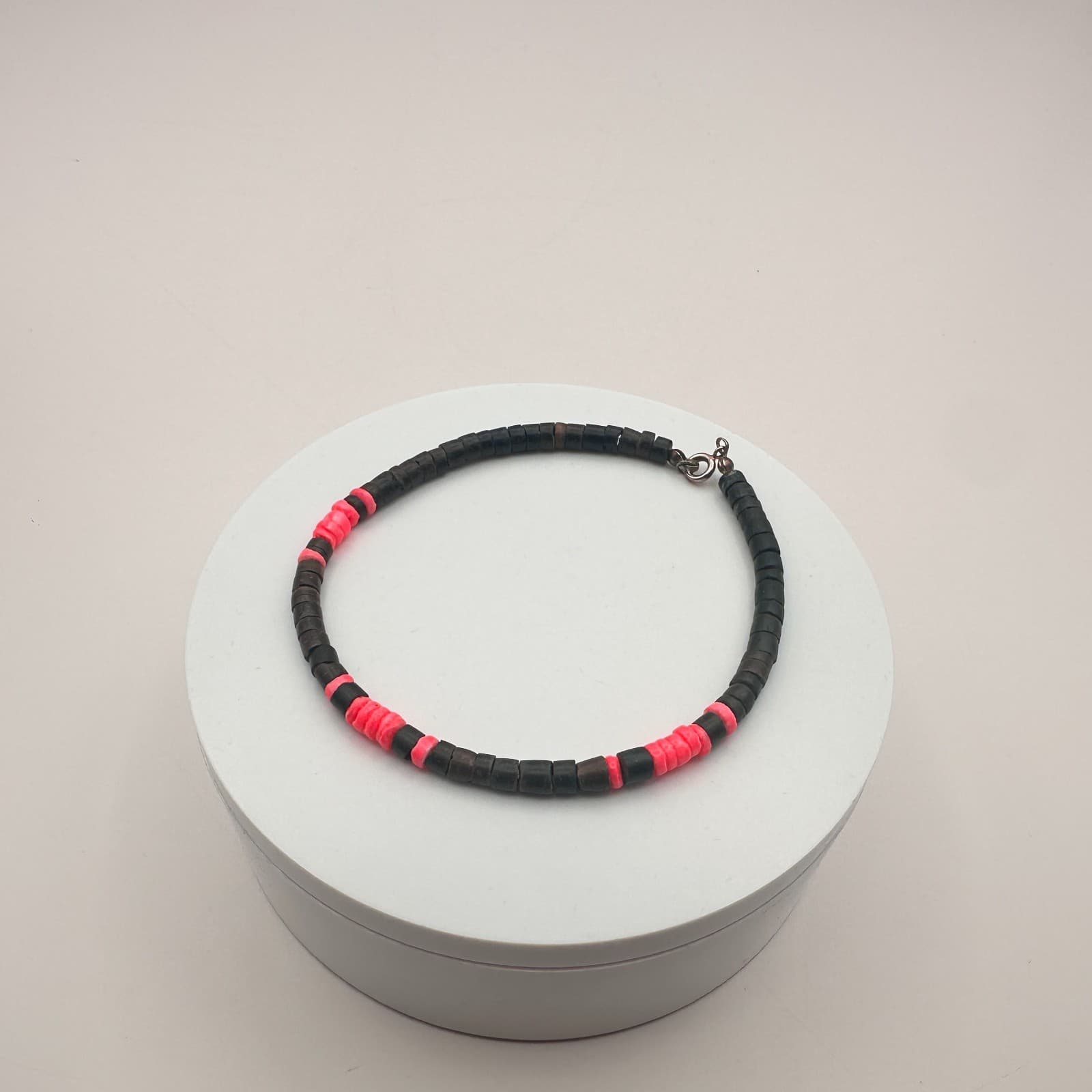 Vintage 90s Heishi Beaded Bracelet Boho Women's Classic Fashion Jewelry - Thumbnail 7