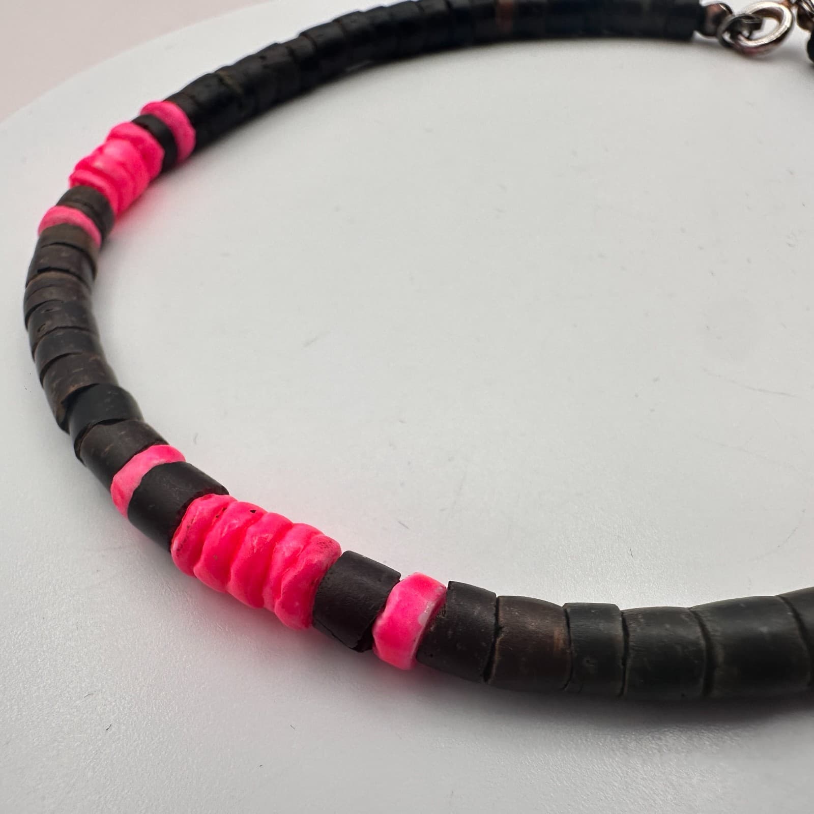 Vintage 90s Heishi Beaded Bracelet Boho Women's Classic Fashion Jewelry - Thumbnail 4