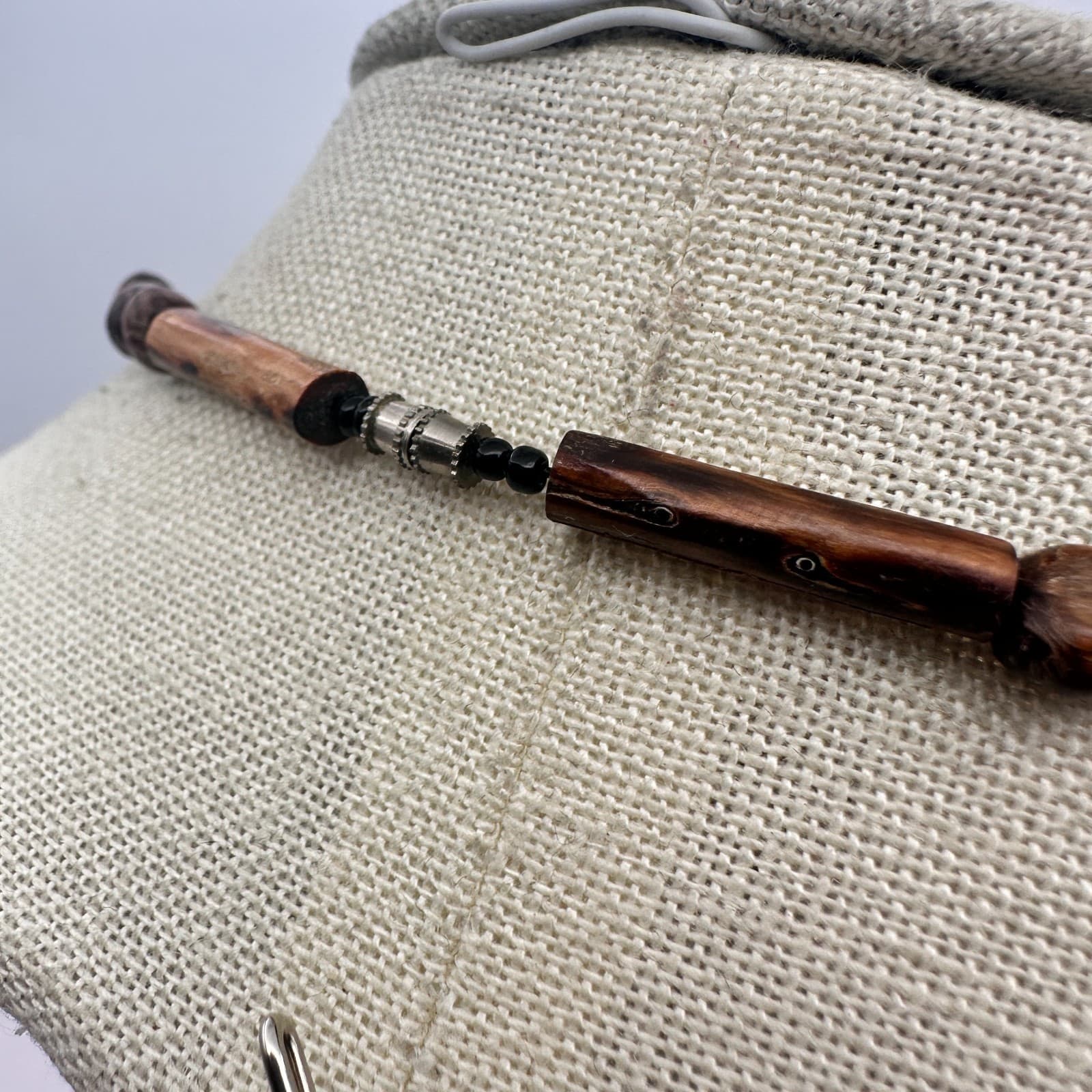 Vintage Y2K Brown Wooden Beaded Necklace Boho Women's Classic Fashion Jewelry - Thumbnail 5