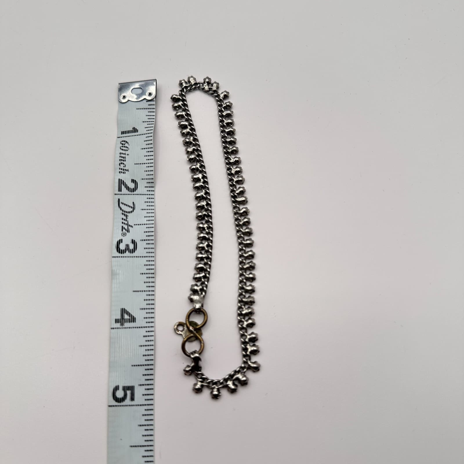 Vintage Y2K Silver Tone Curb Chain Rhinestone Bracelet Women Classic Jewelry - Thumbnail 7