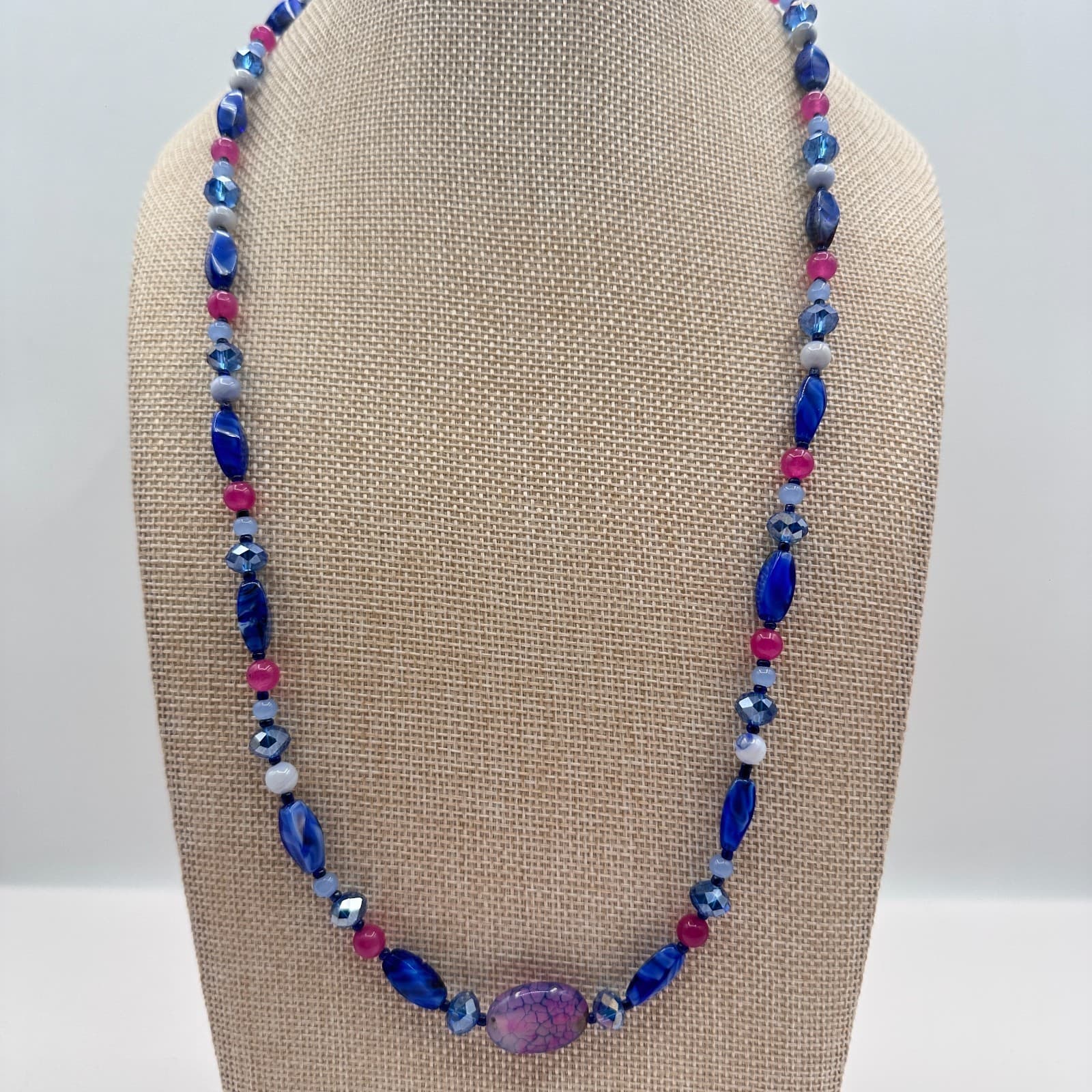 Vintage Y2K Beaded Statement Necklace Boho Women's Classic Fashion Jewelry - Thumbnail 8