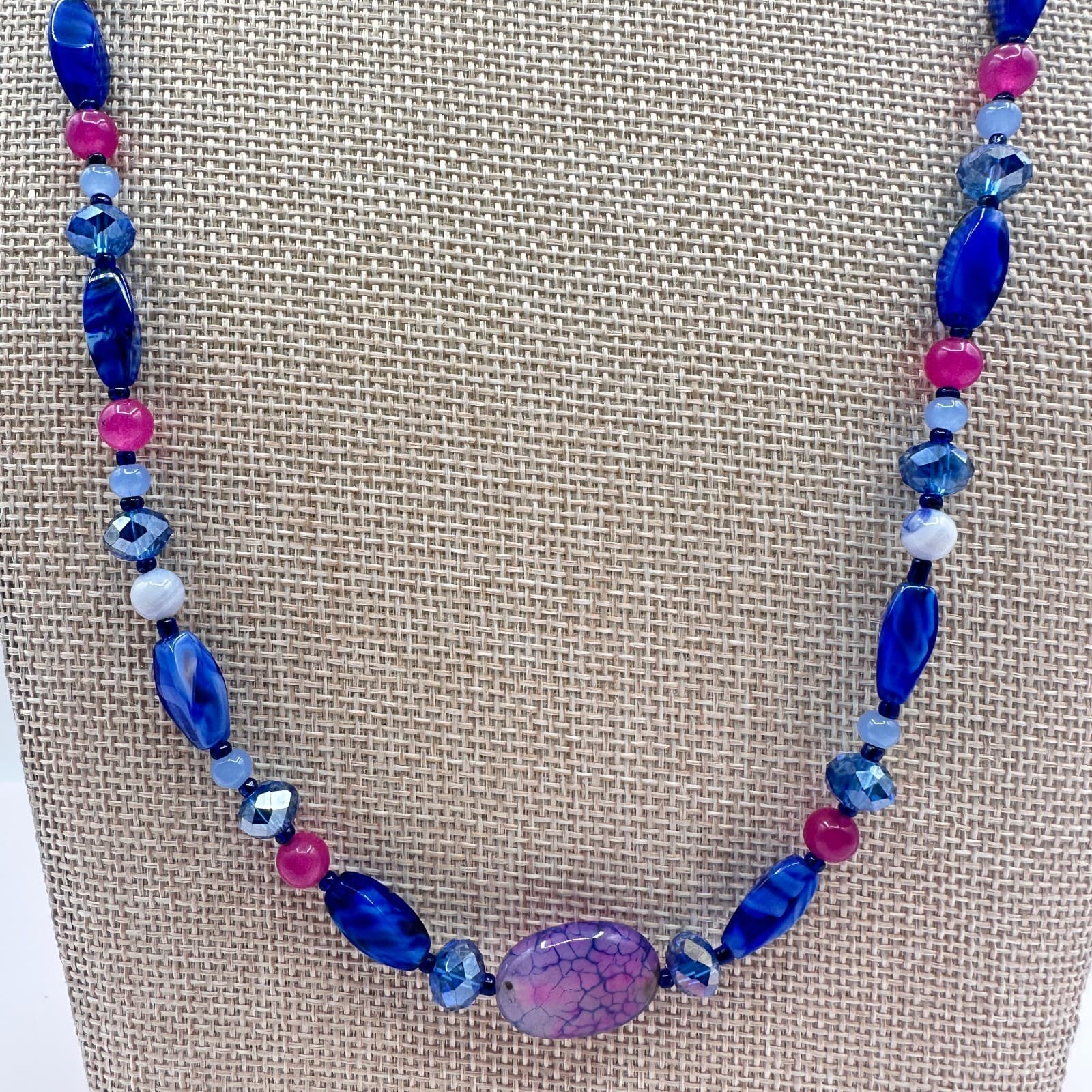 Vintage Y2K Beaded Statement Necklace Boho Women's Classic Fashion Jewelry - Thumbnail 2