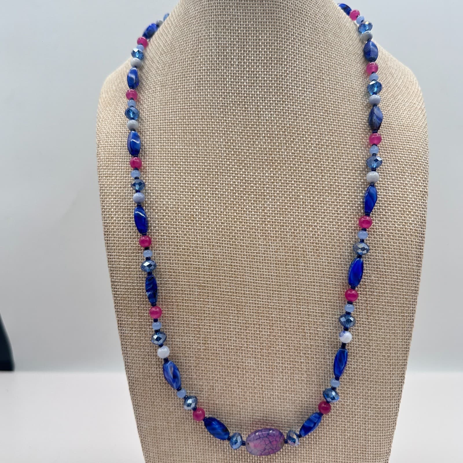 Vintage Y2K Beaded Statement Necklace Boho Women's Classic Fashion Jewelry - Thumbnail 3