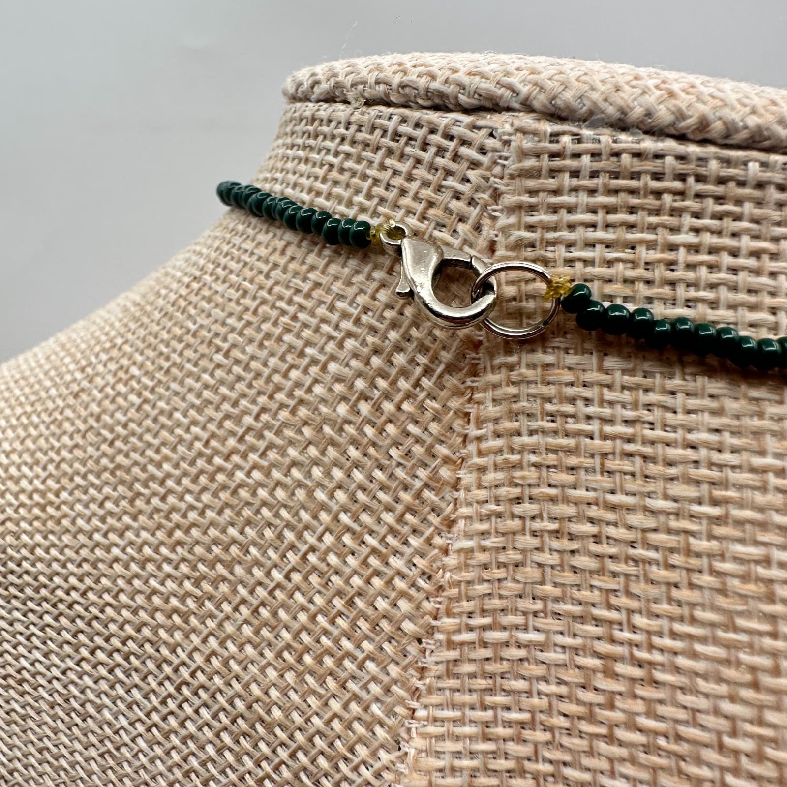 Vintage Y2K Seed Beaded Teardrop Pendant Necklace Boho Women's Classic Jewelry - Thumbnail 8