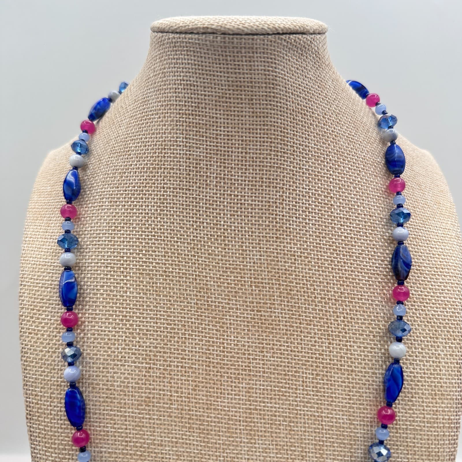 Vintage Y2K Beaded Statement Necklace Boho Women's Classic Fashion Jewelry - Thumbnail 4