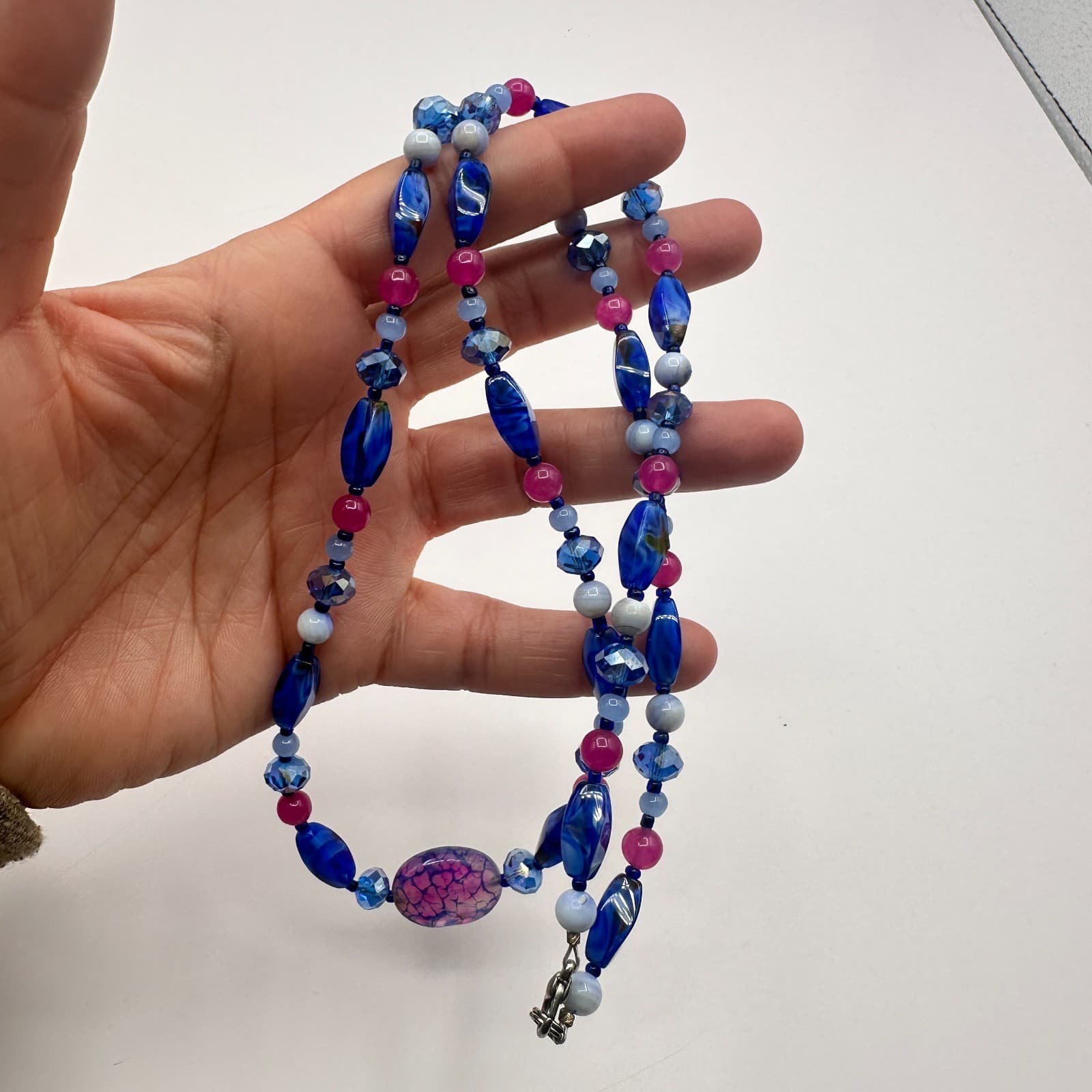 Vintage Y2K Beaded Statement Necklace Boho Women's Classic Fashion Jewelry - Thumbnail 10