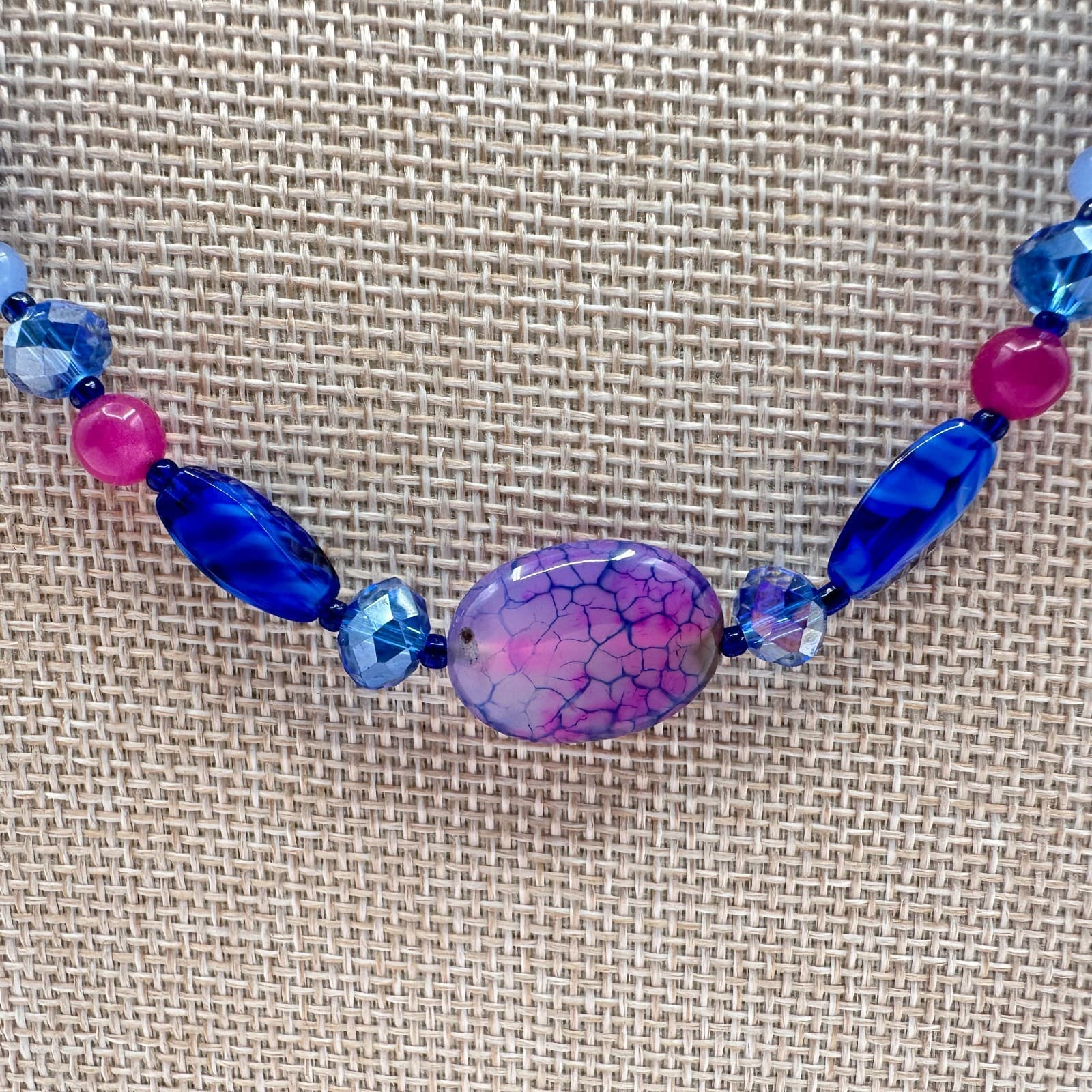 Vintage Y2K Beaded Statement Necklace Boho Women's Classic Fashion Jewelry - Thumbnail 5