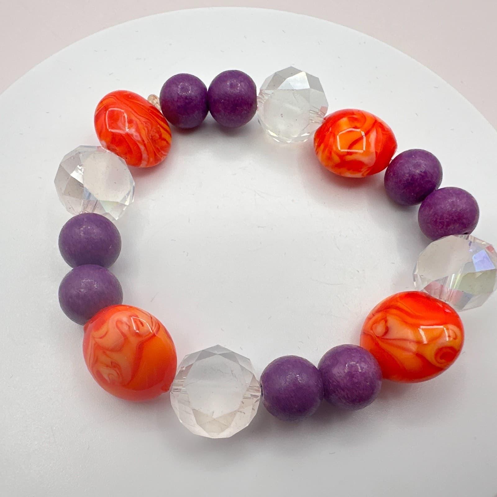 Vintage Y2K Swirl Stretch Beaded Bracelet Boho Women's Classic Fashion Jewelry - Image 1