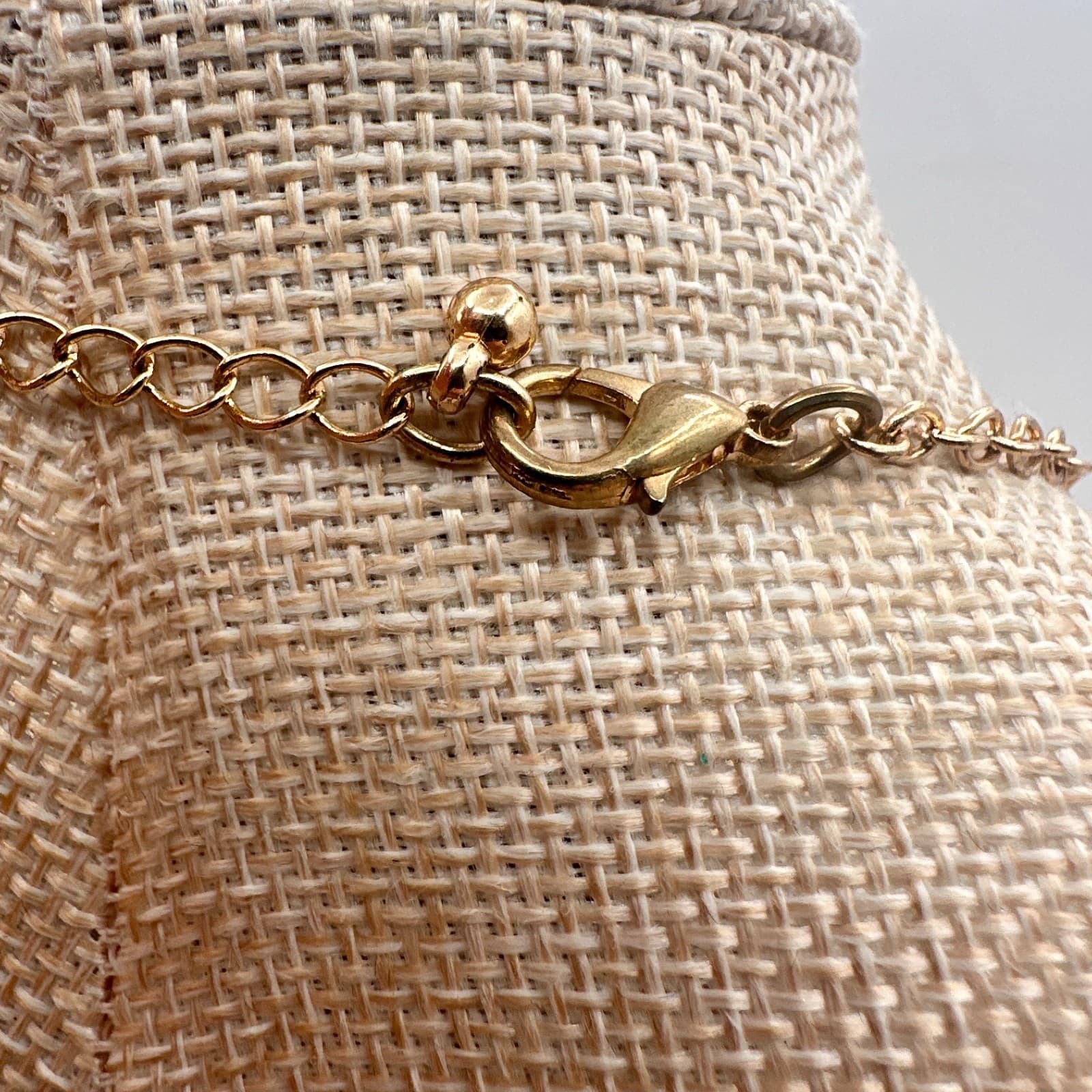 Vintage Y2K Gold Tone Sunburst Statement Necklace Pyramid Rhinestone Jewelry - Thumbnail 7