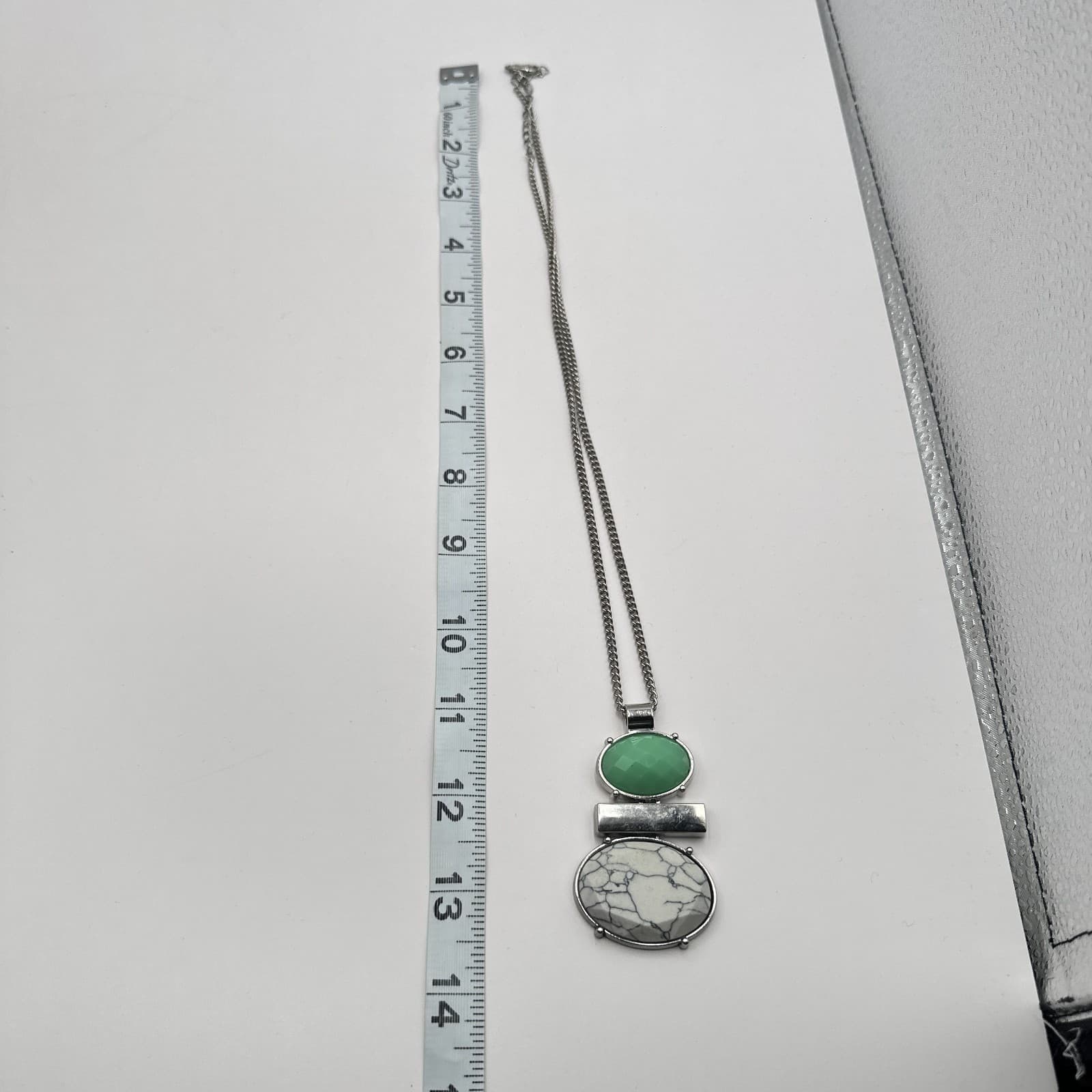 Vintage 90s Silver Tone Pendant Necklace Statement Women's Classic Fashion Boho - Thumbnail 9