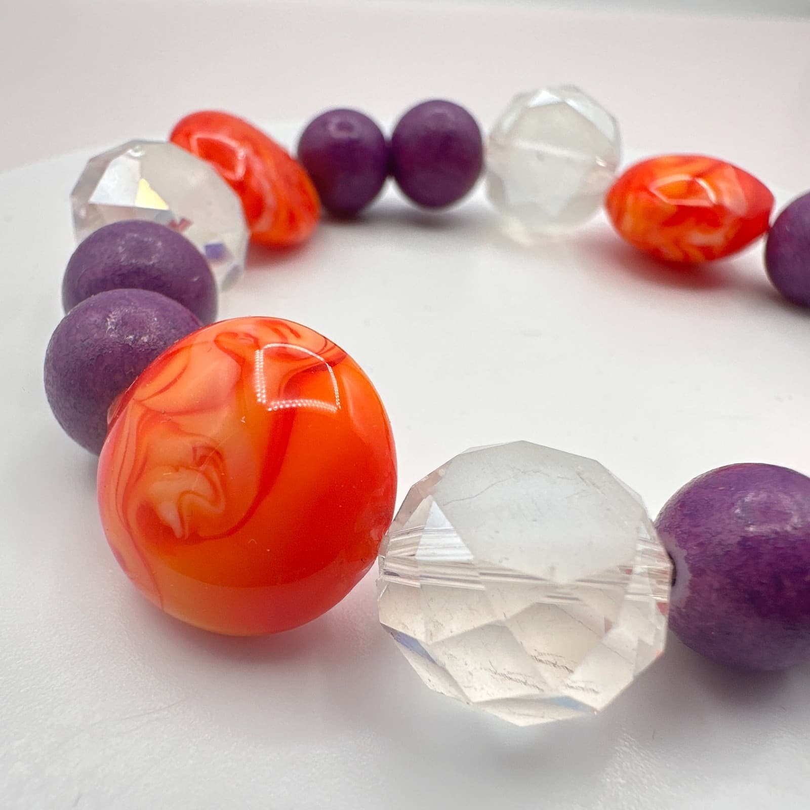 Vintage Y2K Swirl Stretch Beaded Bracelet Boho Women's Classic Fashion Jewelry - Thumbnail 5