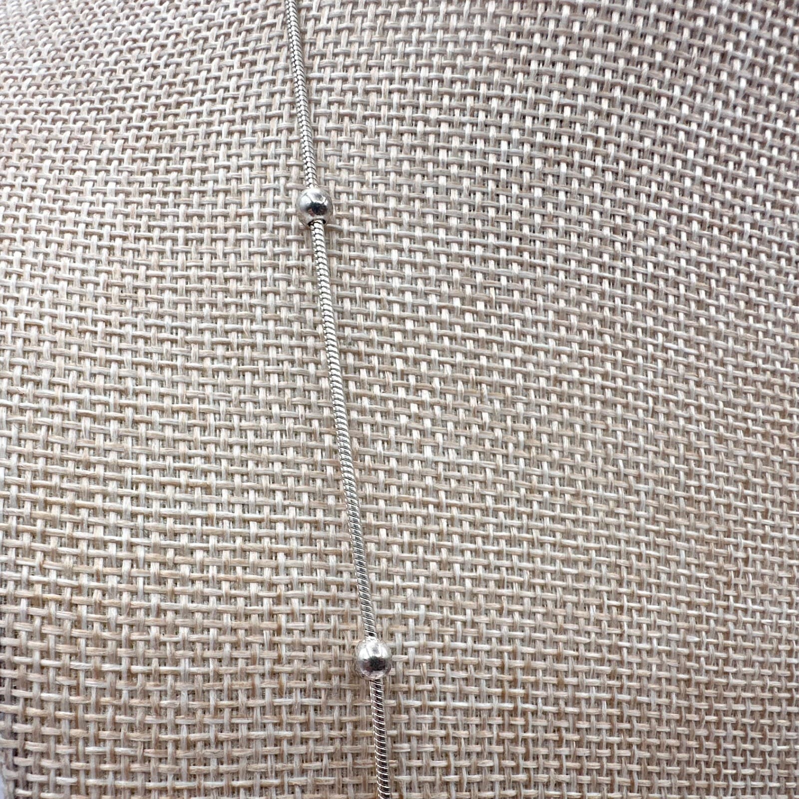 Vintage 90s Silver Tone Rope Chain Station Necklace Retro Women's Jewelry - Thumbnail 6