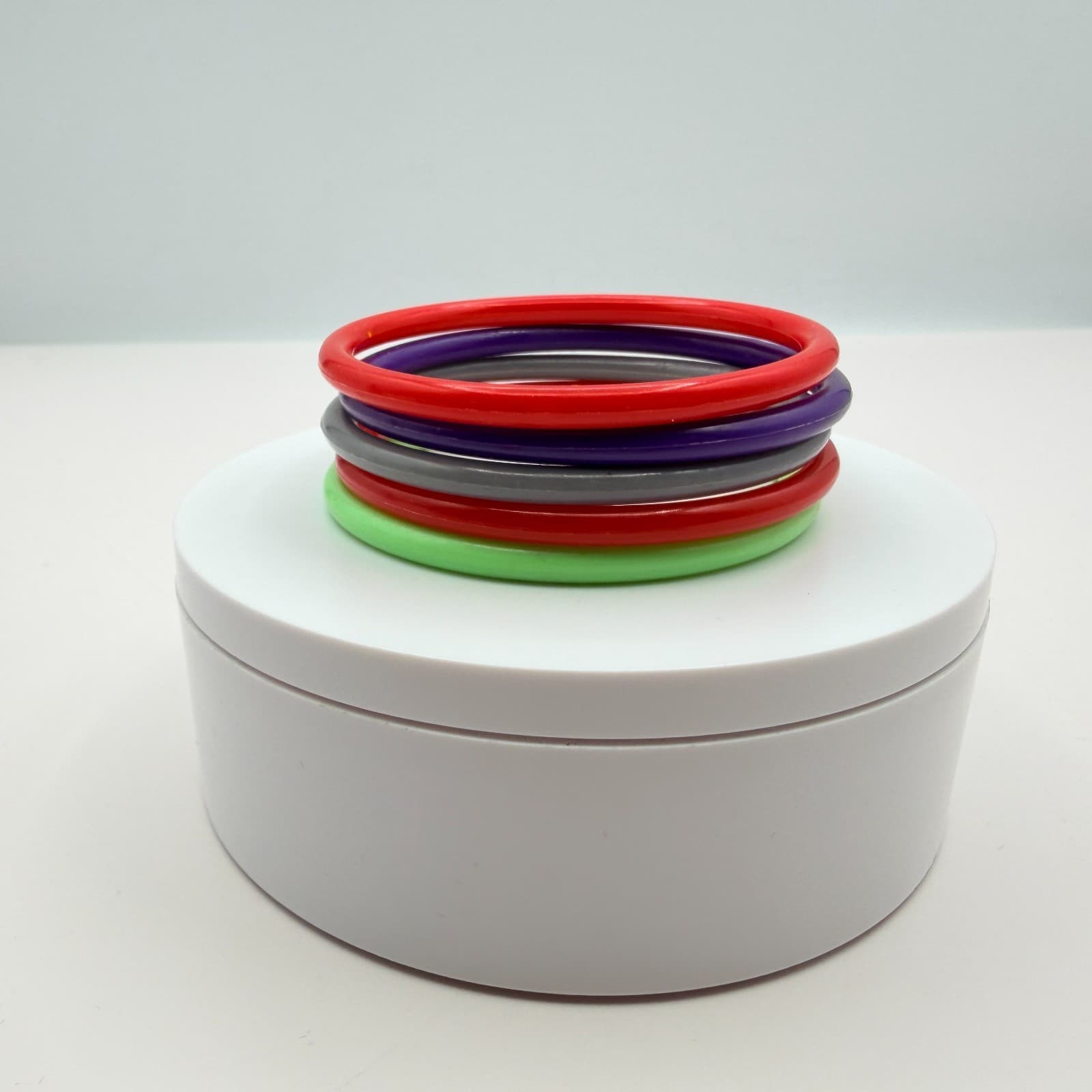 Vintage Y2K Plastic Acrylic Bangles Set Boho Women's Classic Fashion Jewelry - Thumbnail 6