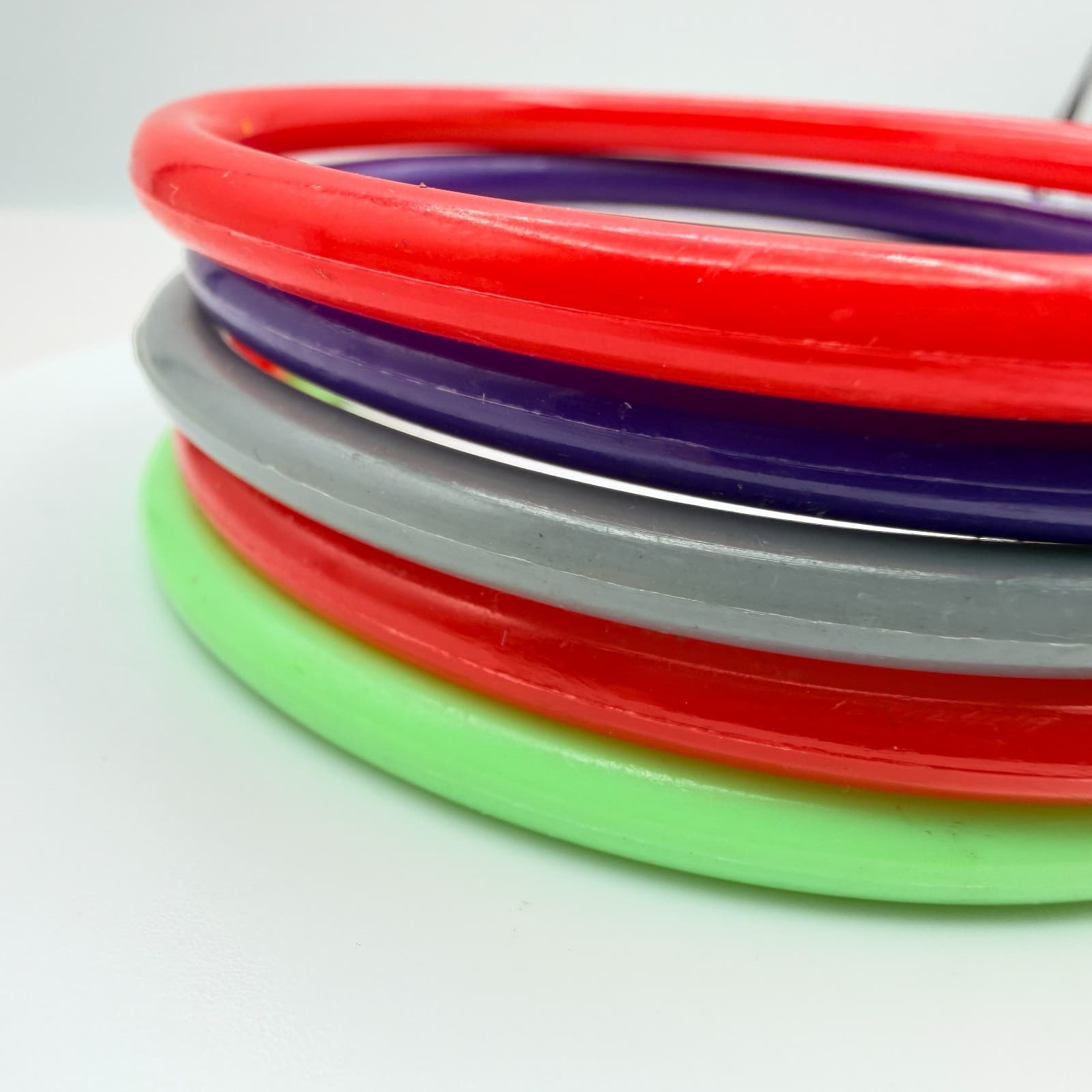 Vintage Y2K Plastic Acrylic Bangles Set Boho Women's Classic Fashion Jewelry - Thumbnail 5