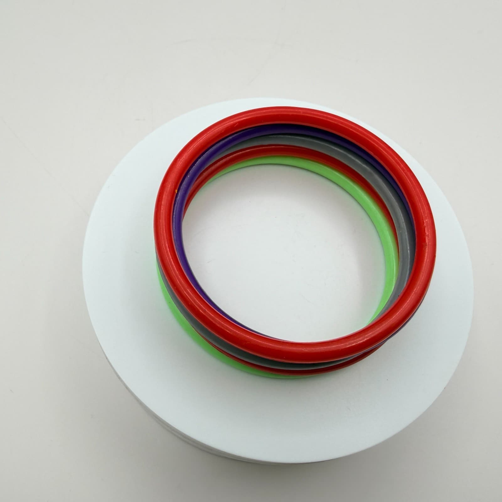 Vintage Y2K Plastic Acrylic Bangles Set Boho Women's Classic Fashion Jewelry - Thumbnail 7