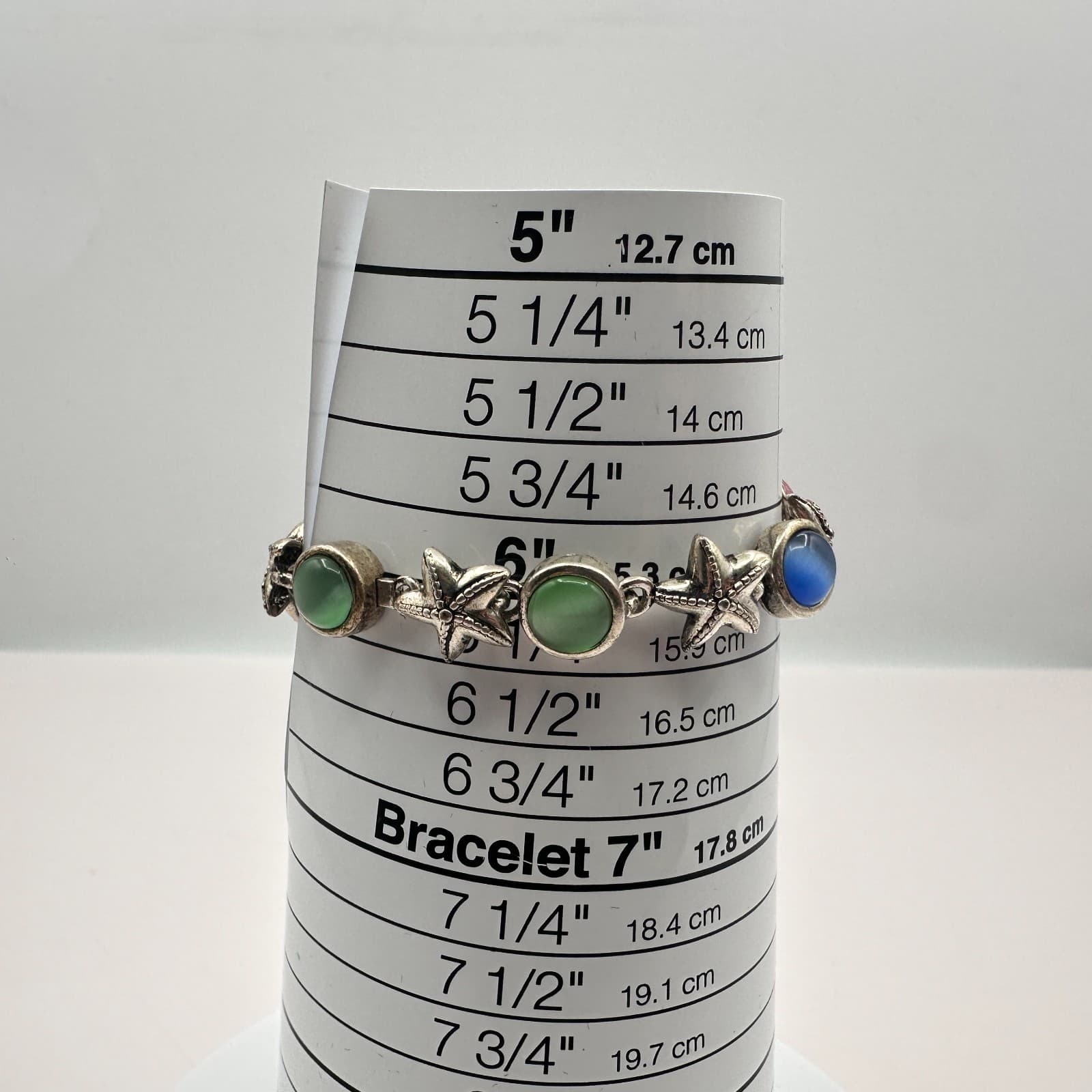 Vintage 90s Nautical Starfish Link Bracelet Women's Classic Fashion Jewelry - Thumbnail 8