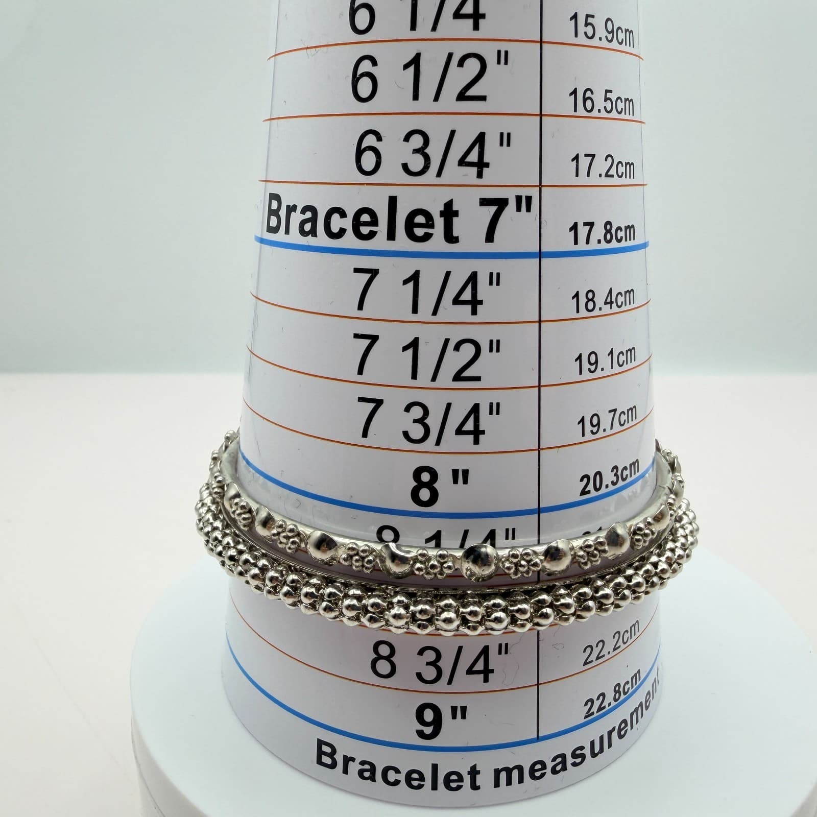 Vintage Y2K Silver Tone Textured Bangle Boho Women's Classic Fashion Jewelry - Thumbnail 9